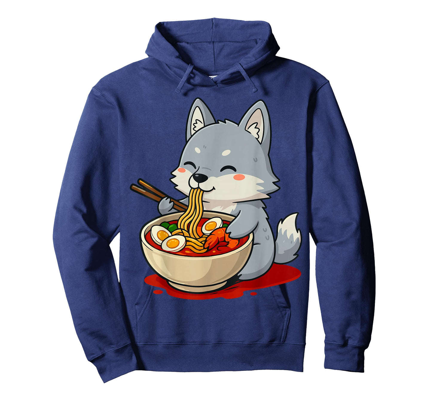 Wolf Eating Ramen Noodles T-Shirt