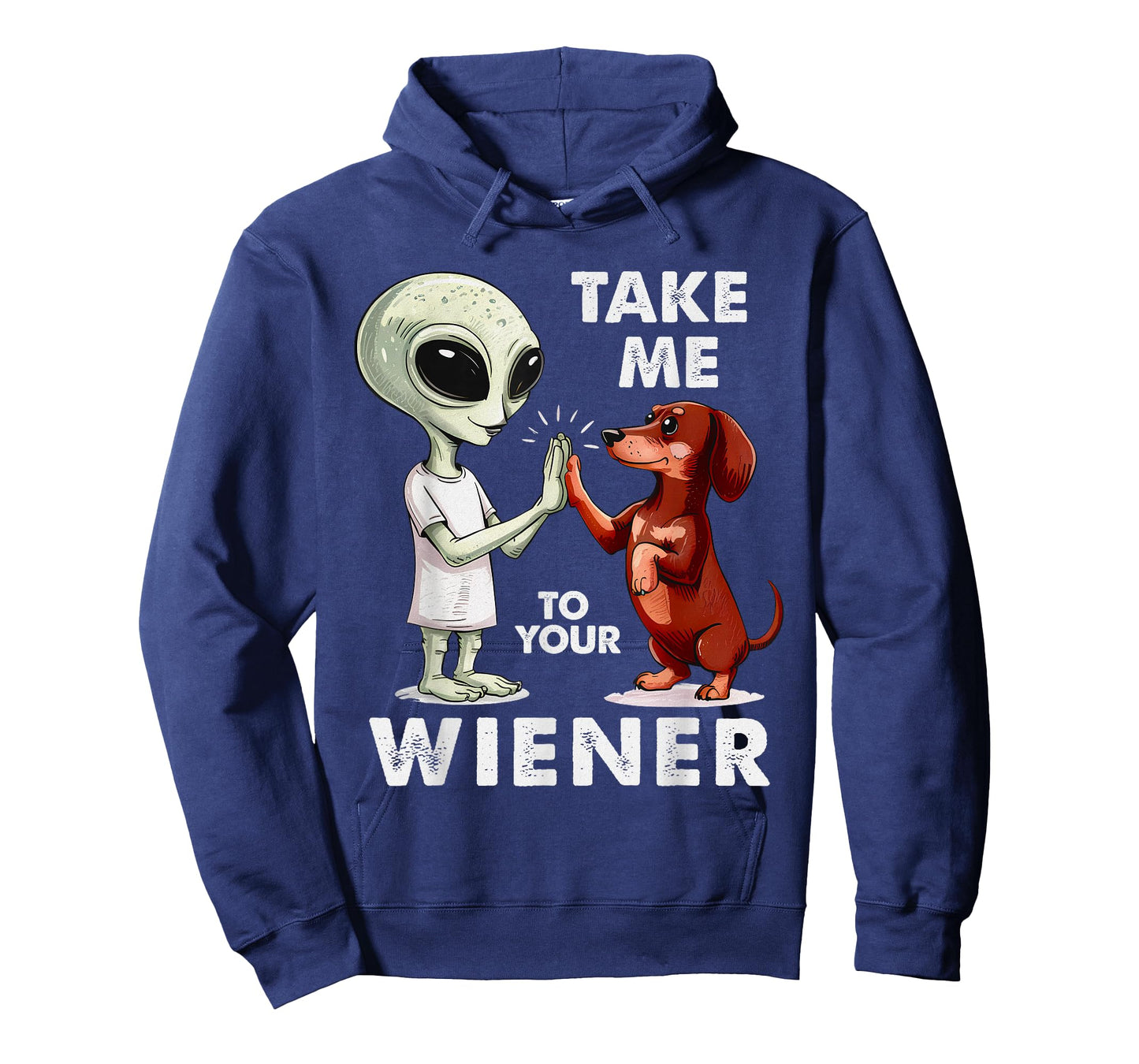 Take Me to Your Wiener โ Funny UFO Captain Dachshund T-Shirt