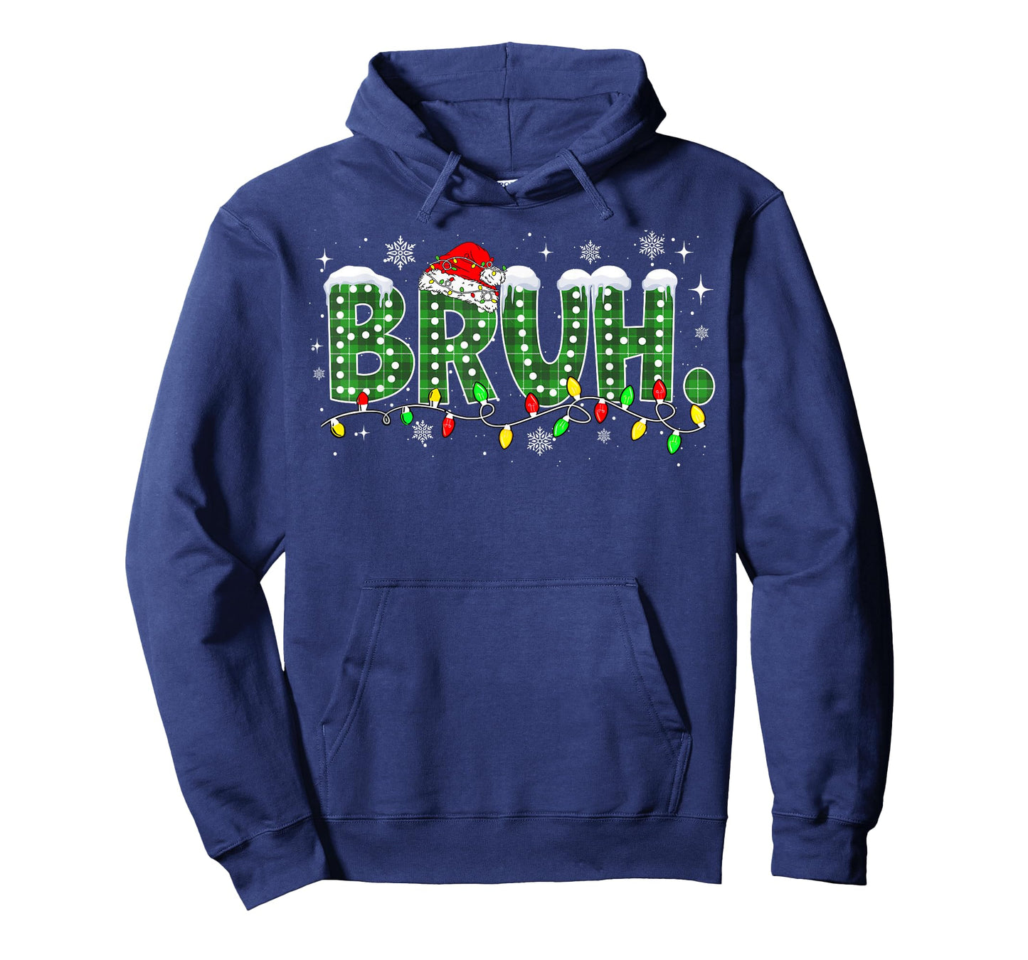 Funny Bruh Christmas Pajamas Plaid Teens Boys Kids Xmas T-Shirt