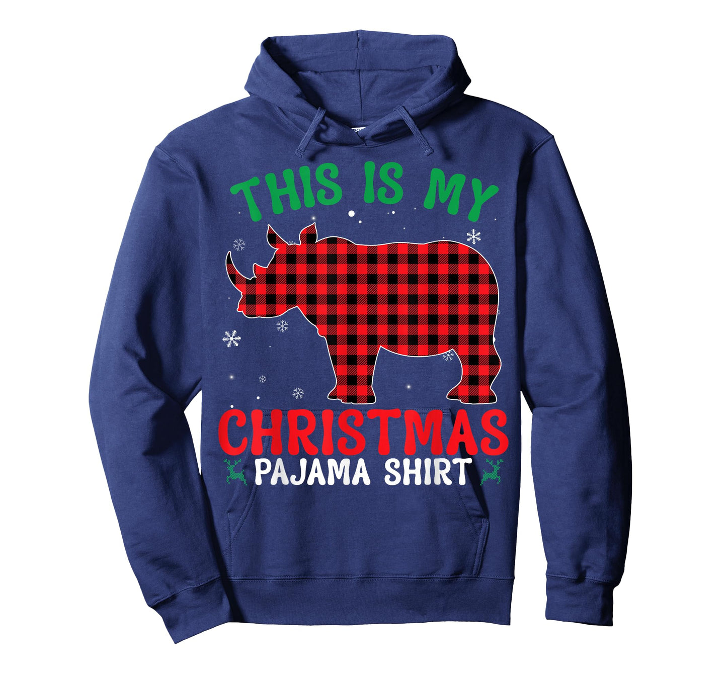 Funny Rhino Christmas PJ Pajama Men Women PJ for Family T-Shirt