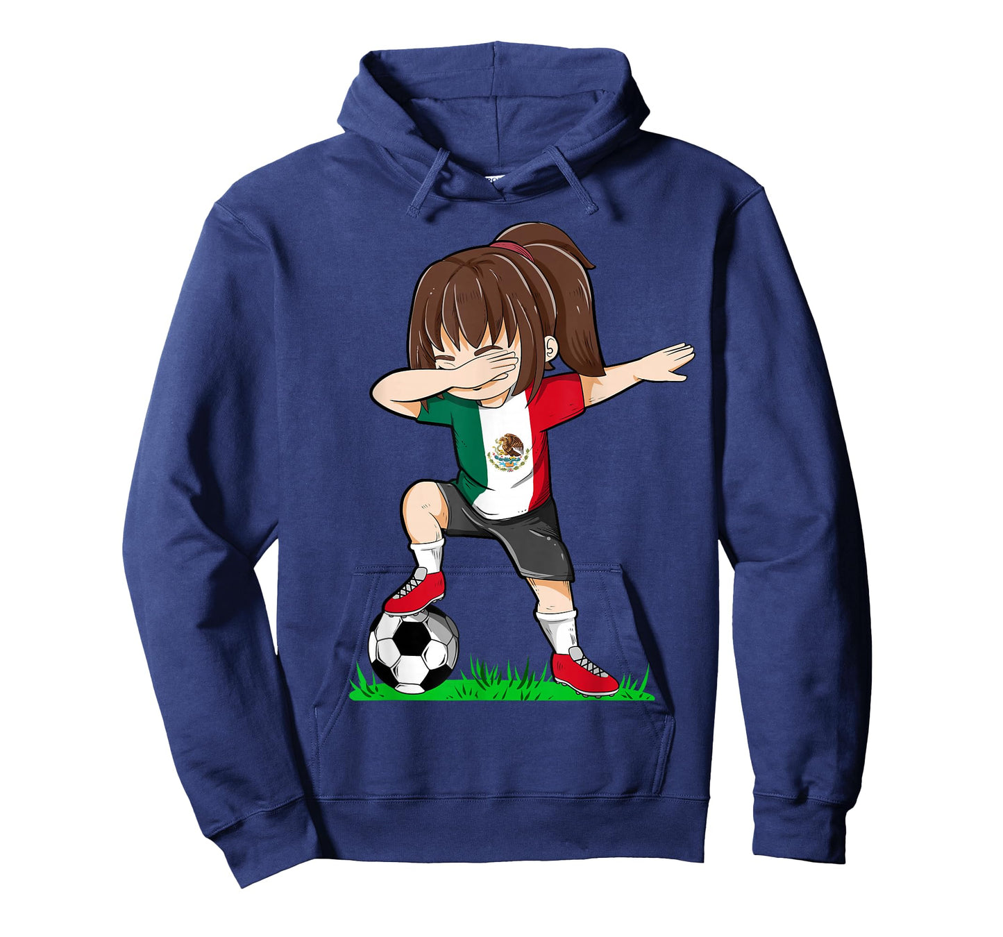 Soccer Mexico Jersey Shirt Mexican Flag Football Girls Dab T-Shirt