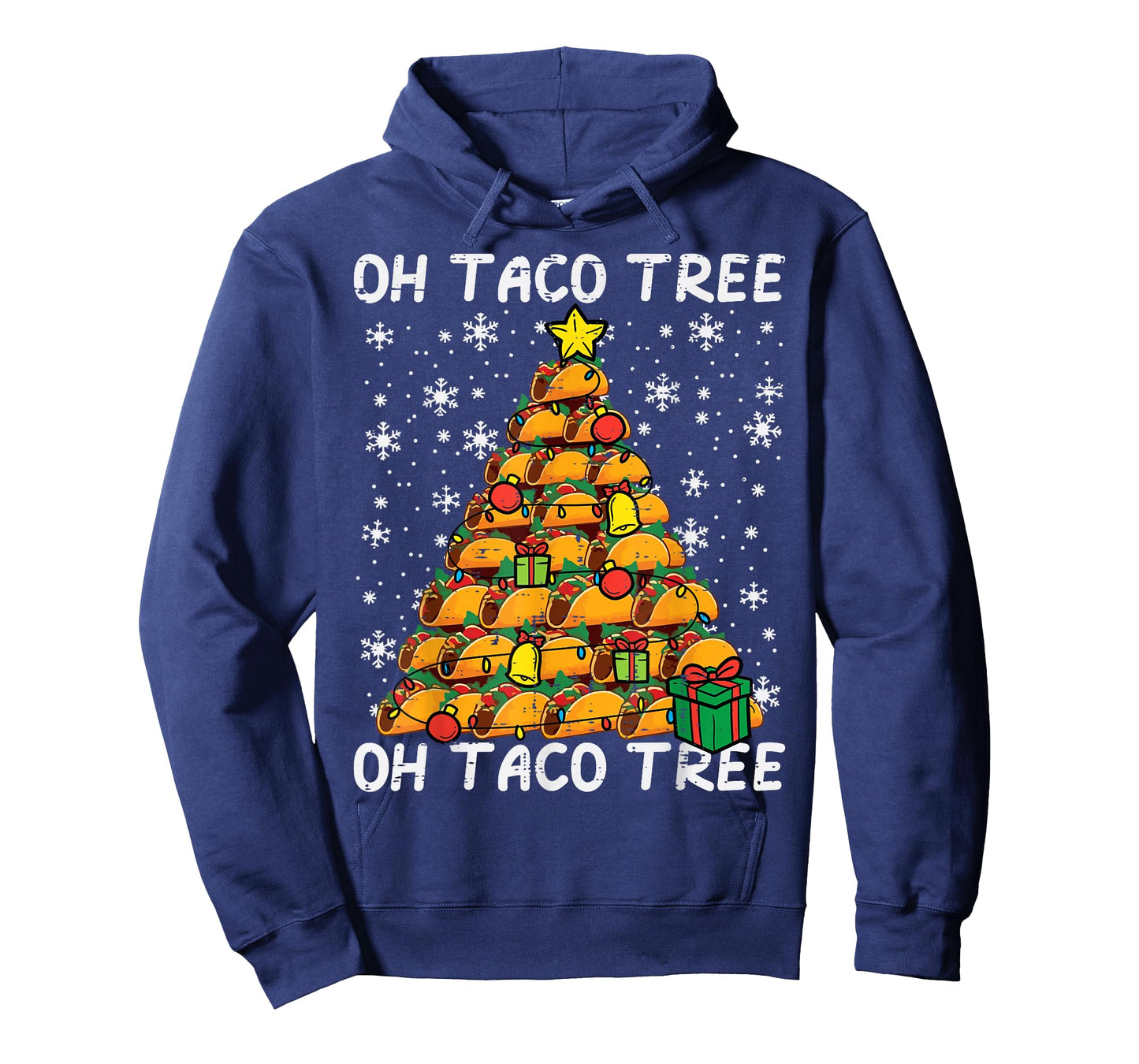 Tacos Christmas Tree Funny Xmas Foodie Mexican Men Women Kid T-Shirt