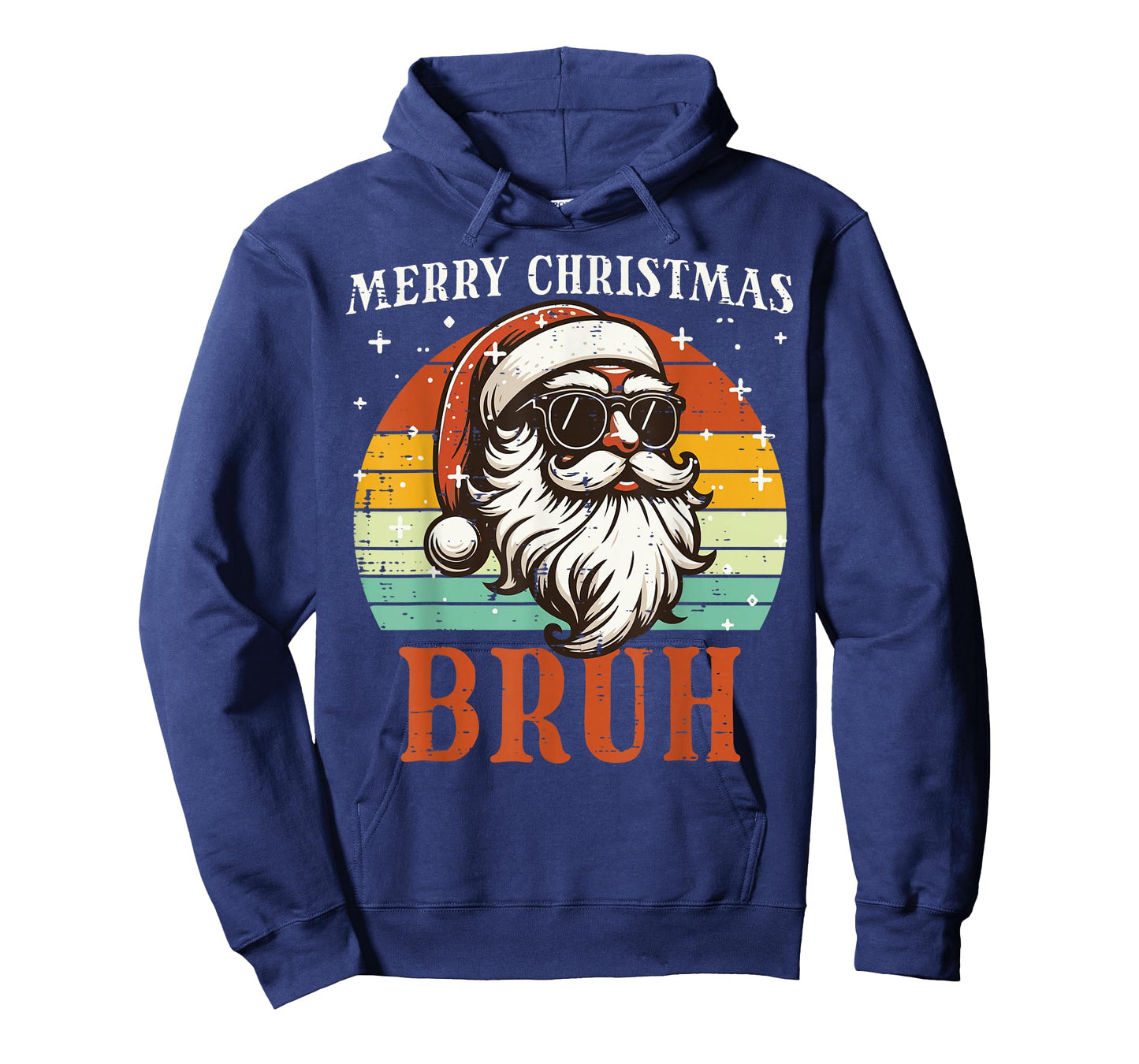 Merry Christmas Bruh Santa Retro Xmas Meme Men Women Kids T-Shirt