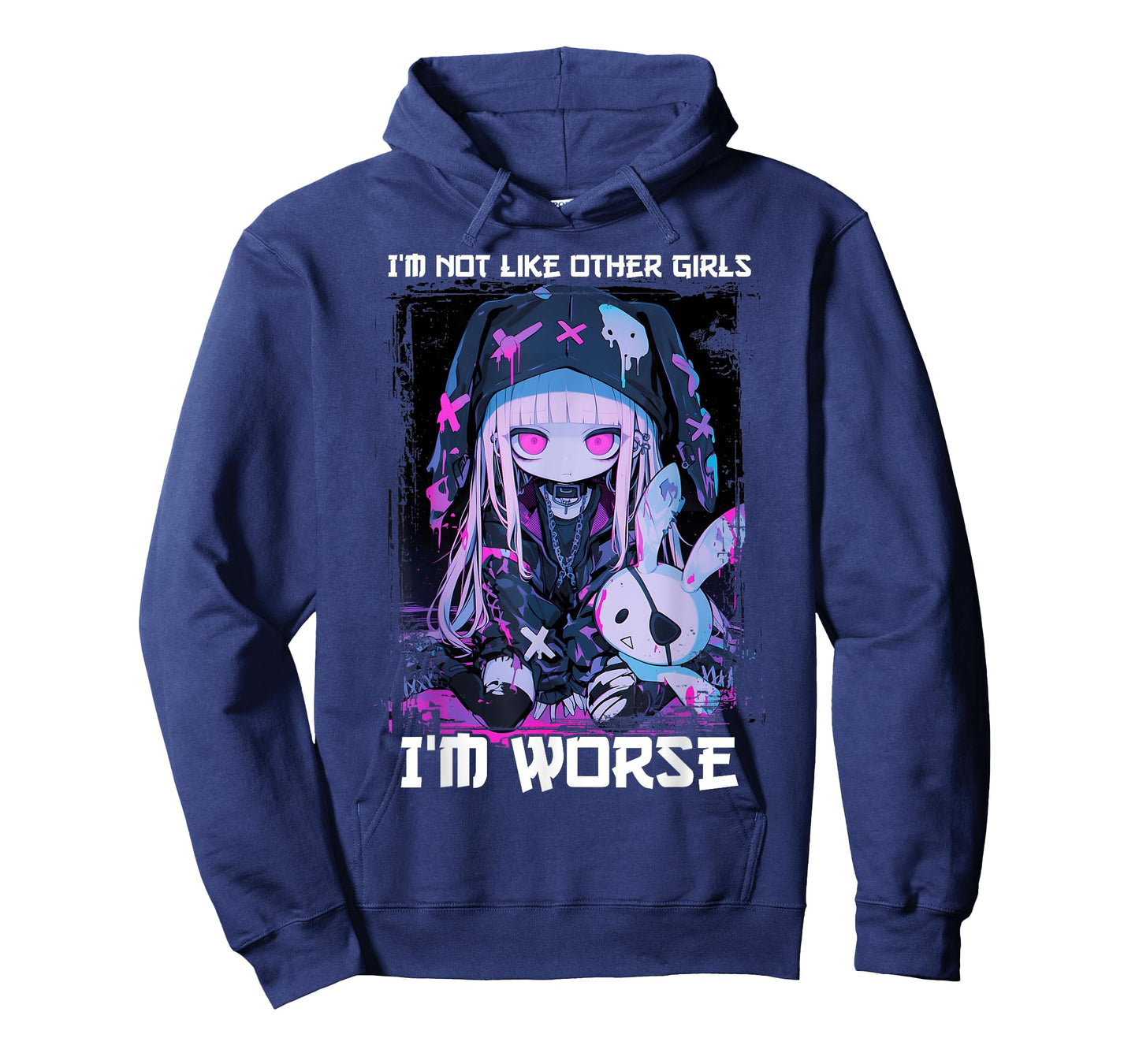 I'm Not Like Other Girls I'm Worse Goth Bunny Anime Girl T-Shirt