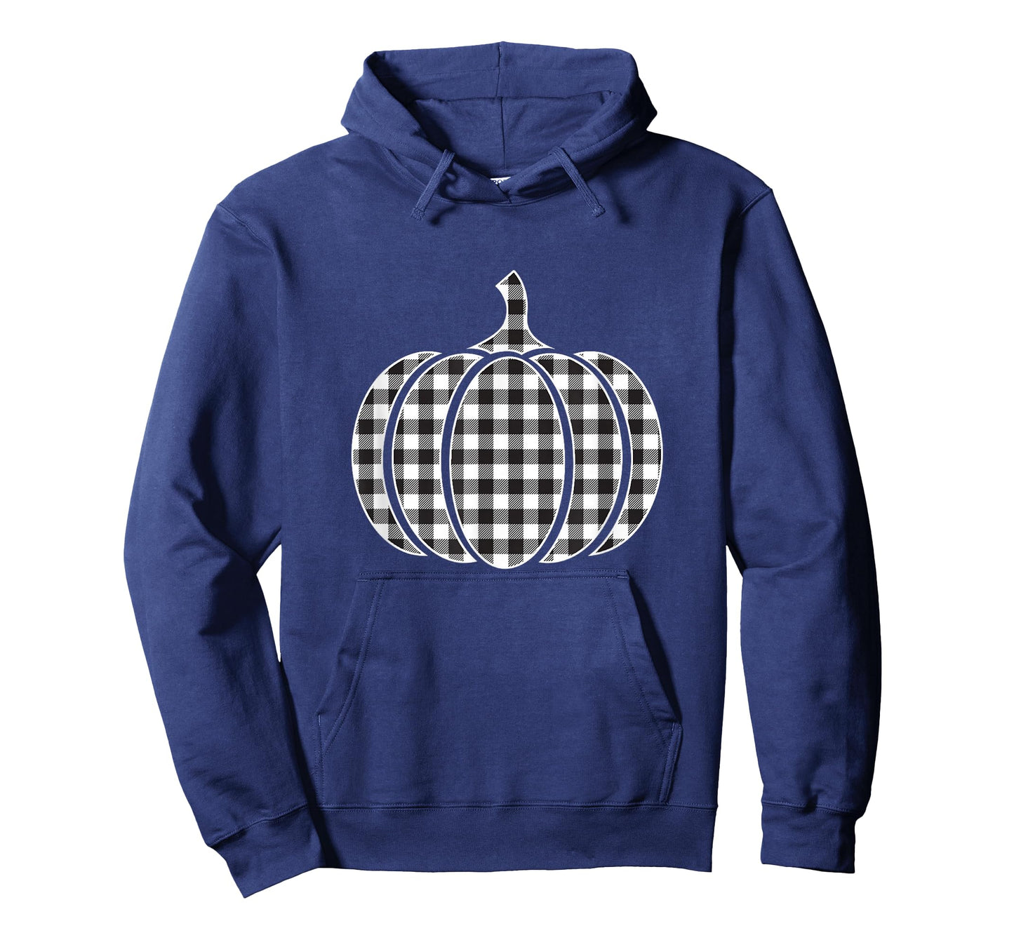 Halloween Black and White Buffalo Plaid Pumpkin Men Women T-Shirt
