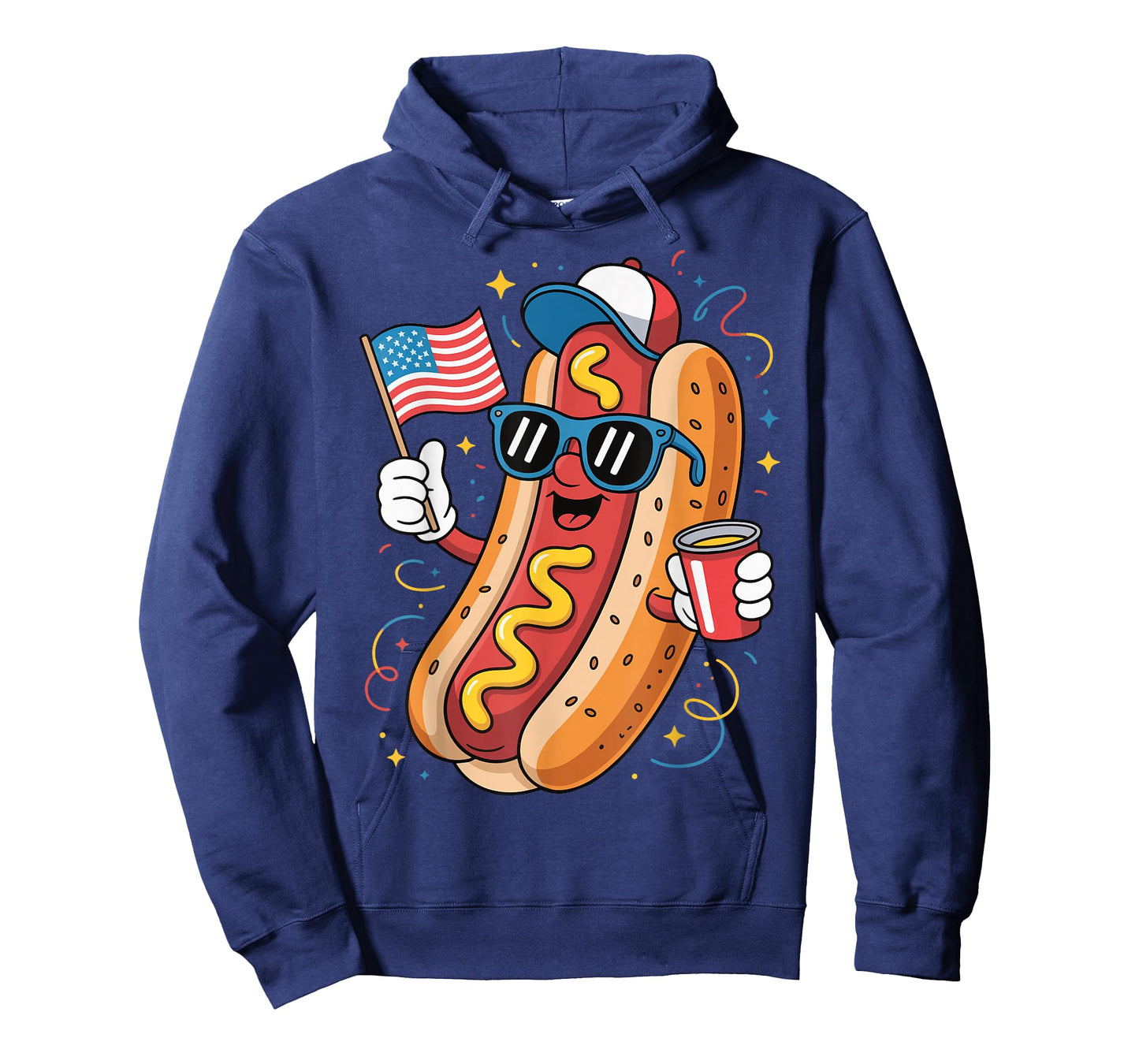 Hot Dog USA Flag 4th Of July T-Shirt