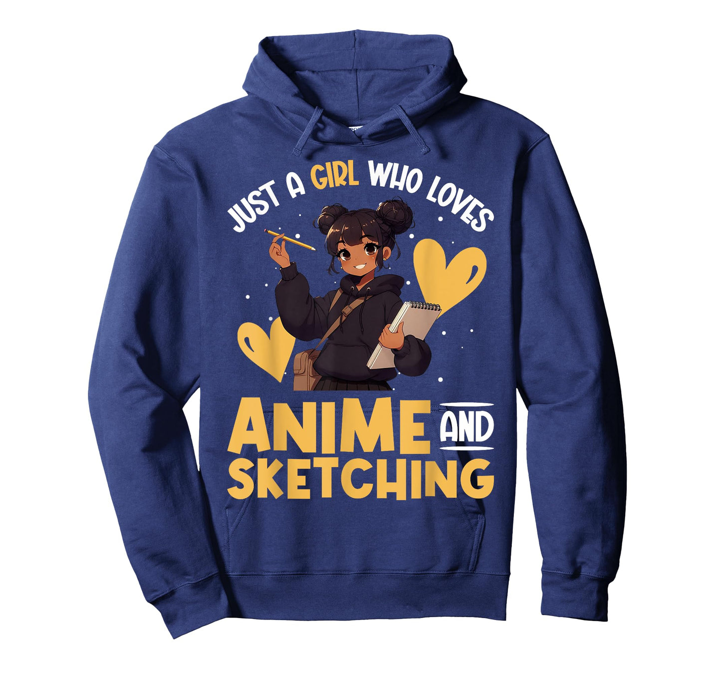 Just A Girl Who Loves Anime And Sketching Afro Anime Merch T-Shirt