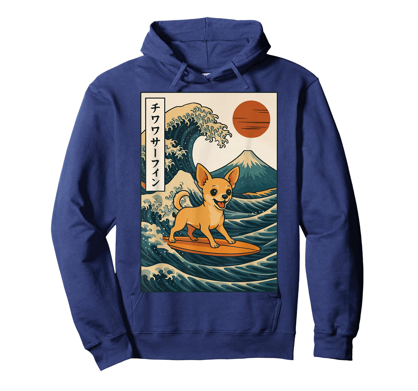 Chihuahua Surfing Japanese Wave T-Shirt
