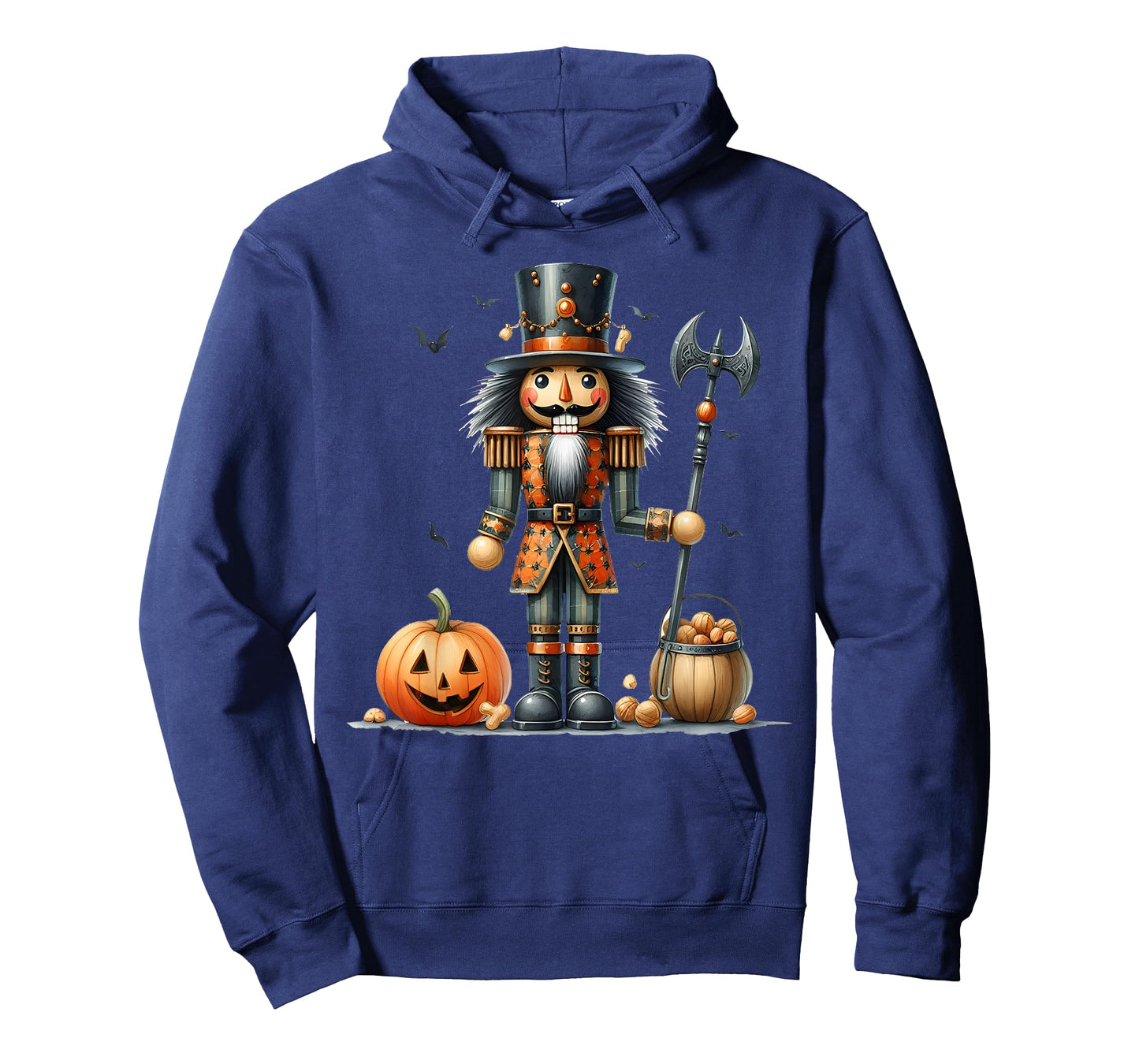 Retro Funny Nutcracker And Pumkins Hallothanksmas Halloween T-Shirt