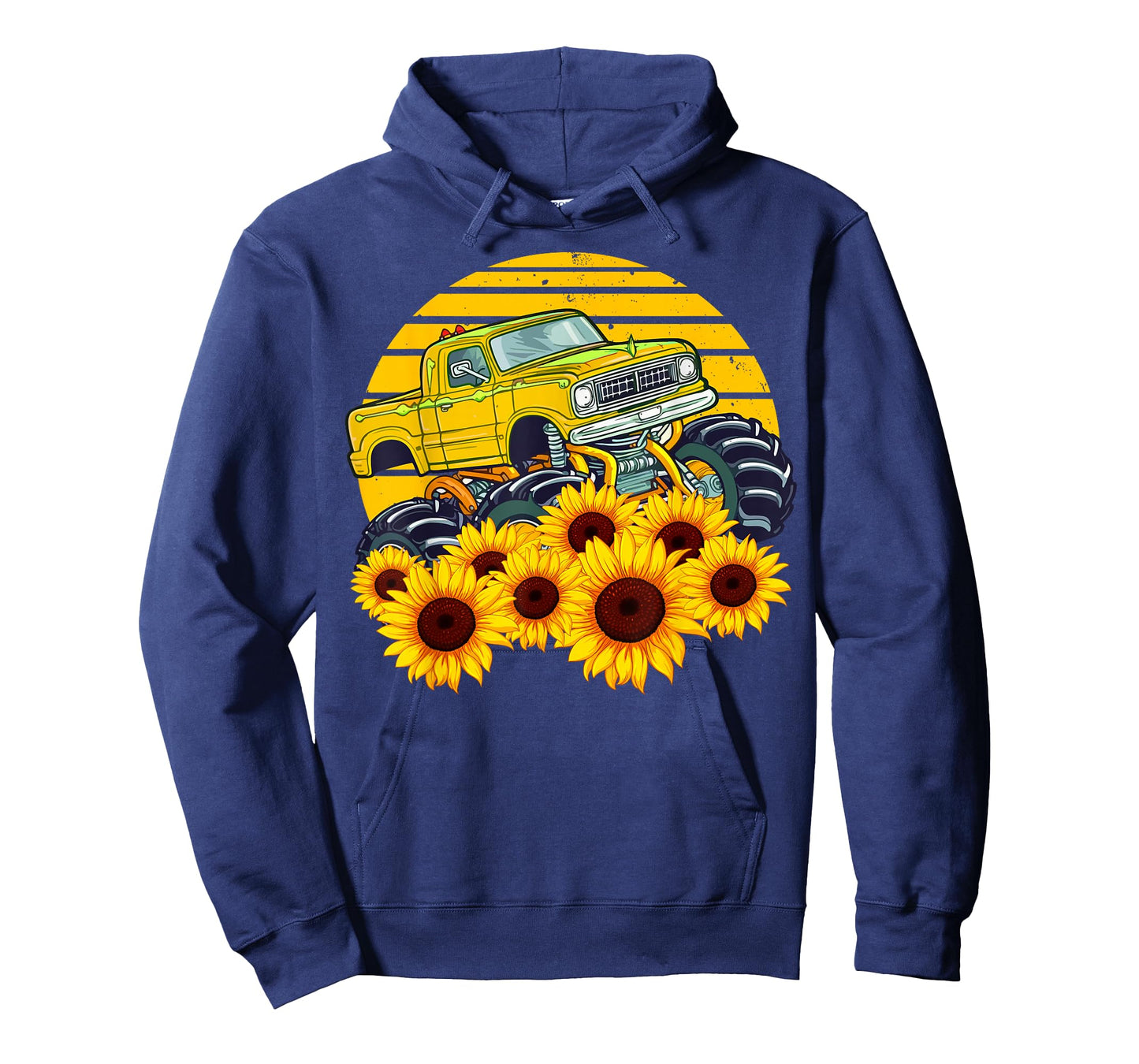 Happy Mother's Day Toddler Sunflower Monster Truck Kids Boys T-Shirt