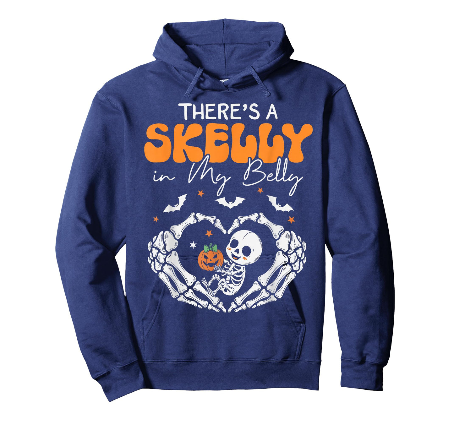 There's A Skelly in My Belly Funny Halloween Pregnancy Women T-Shirt
