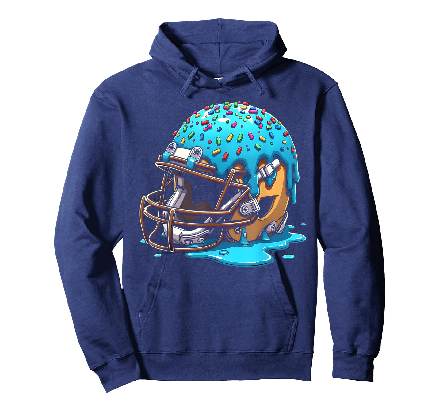 Football Drip Boys Tie Dye Football Ice Cream With Sprinkles T-Shirt