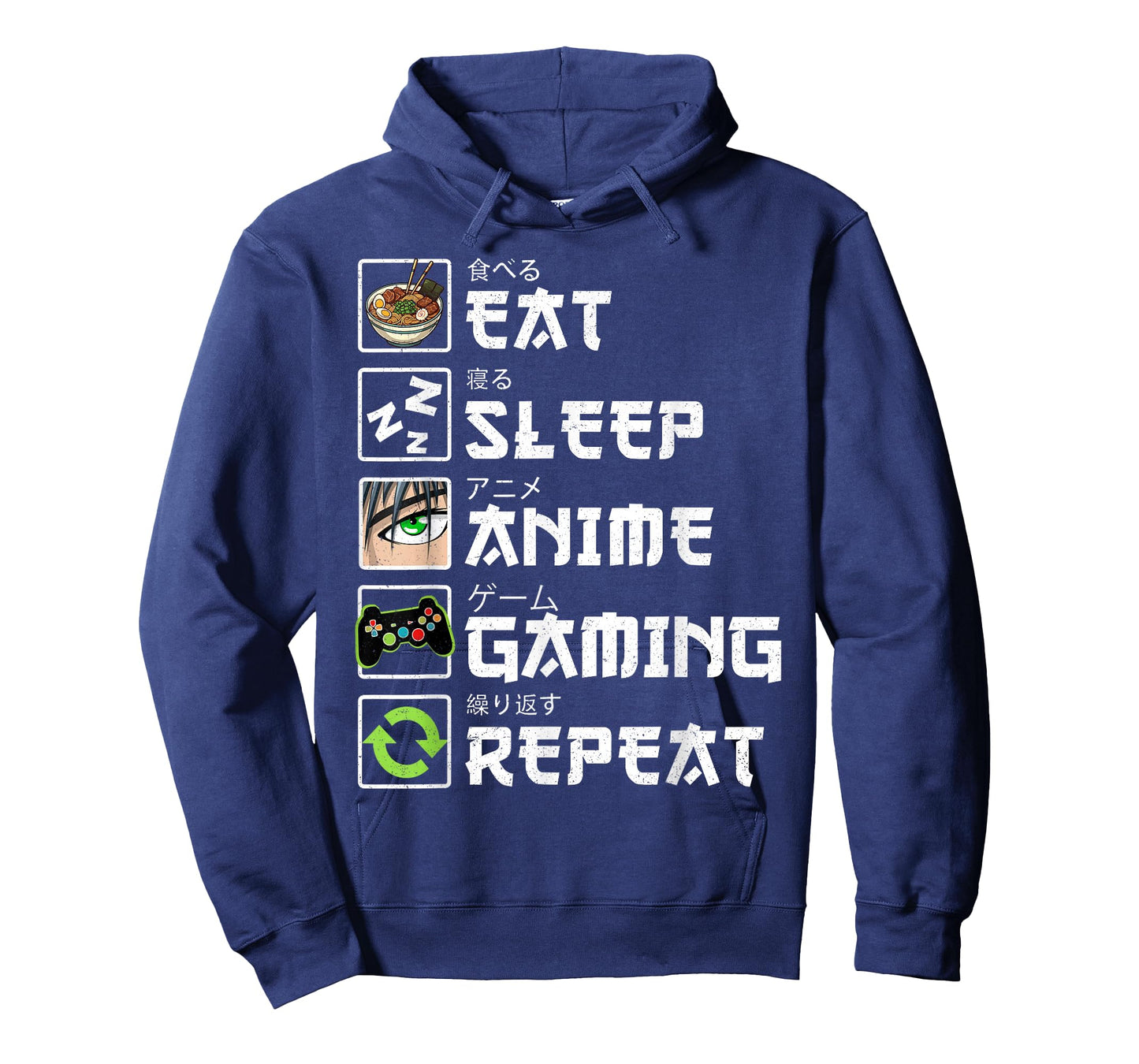 Eat Sleep Anime Gaming Repeat Funny Kawaii Anime Video Gamer T-Shirt
