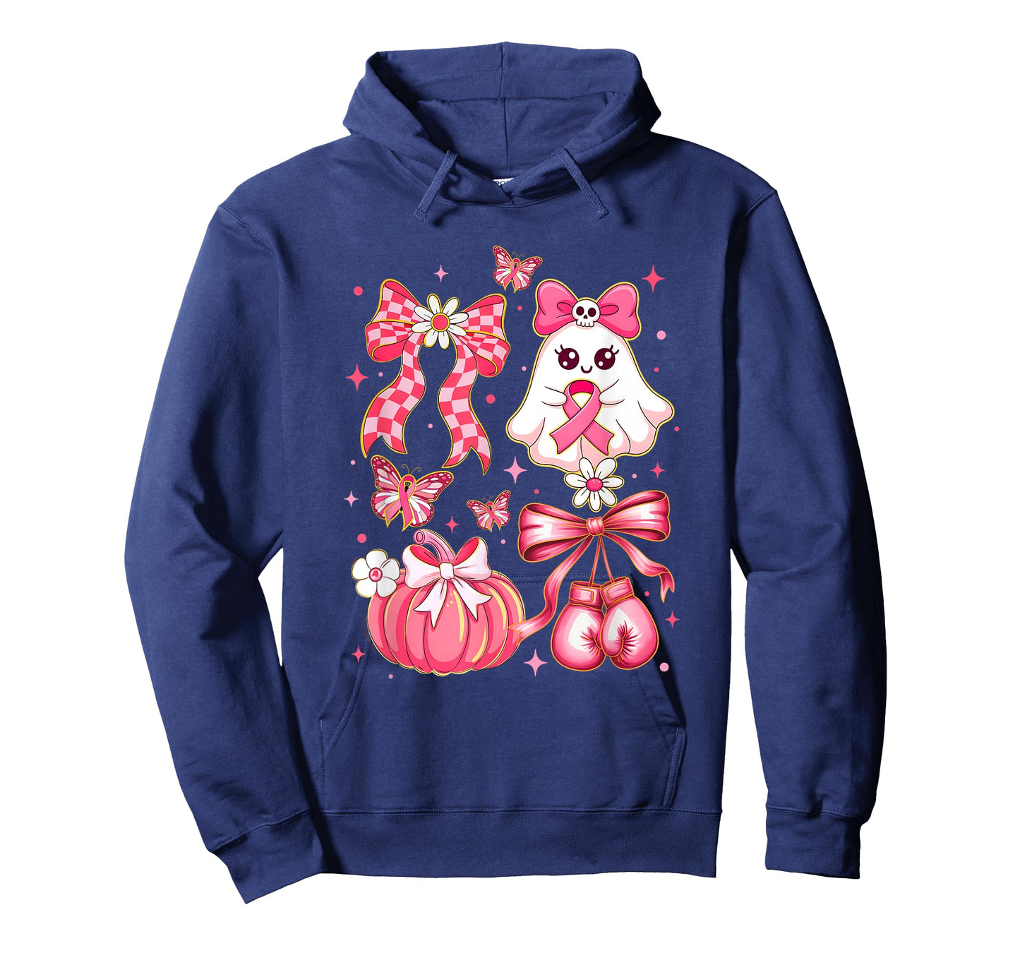Breast Cancer Ghost Coquette Pink Ribbon Halloween Pumpkin T-Shirt