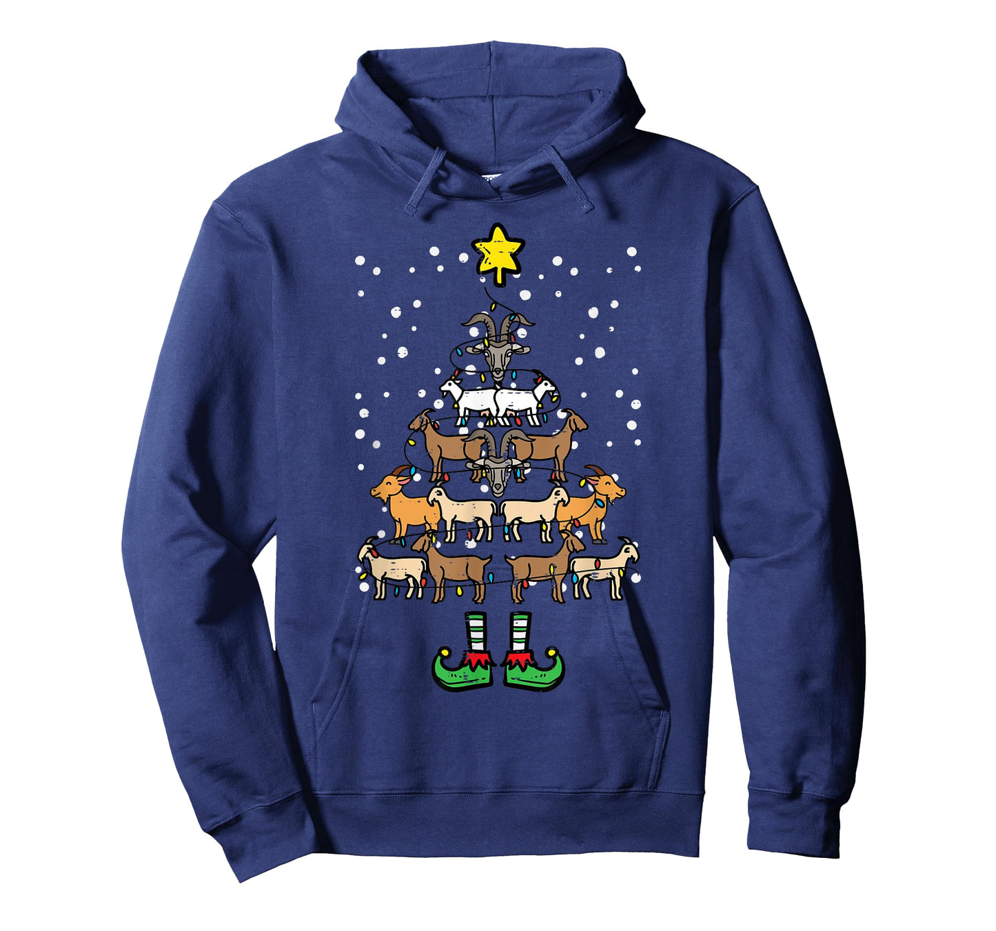 Goat Christmas Tree Xmas Farm Animal Farmer Men Women Kids T-Shirt