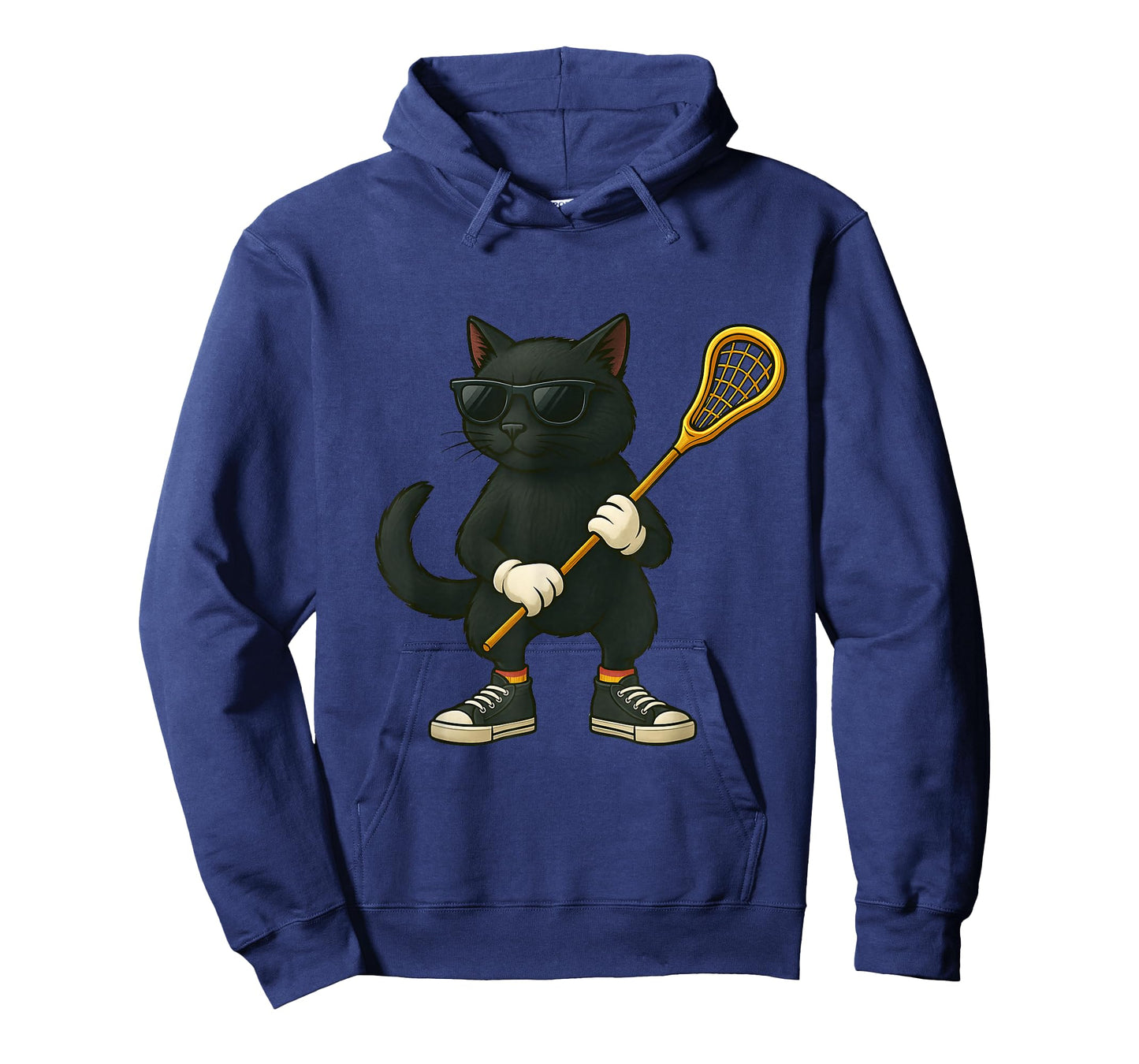 Funny Lacrosse LAX Black Cat Kids Men Women Lacrosse Player T-Shirt