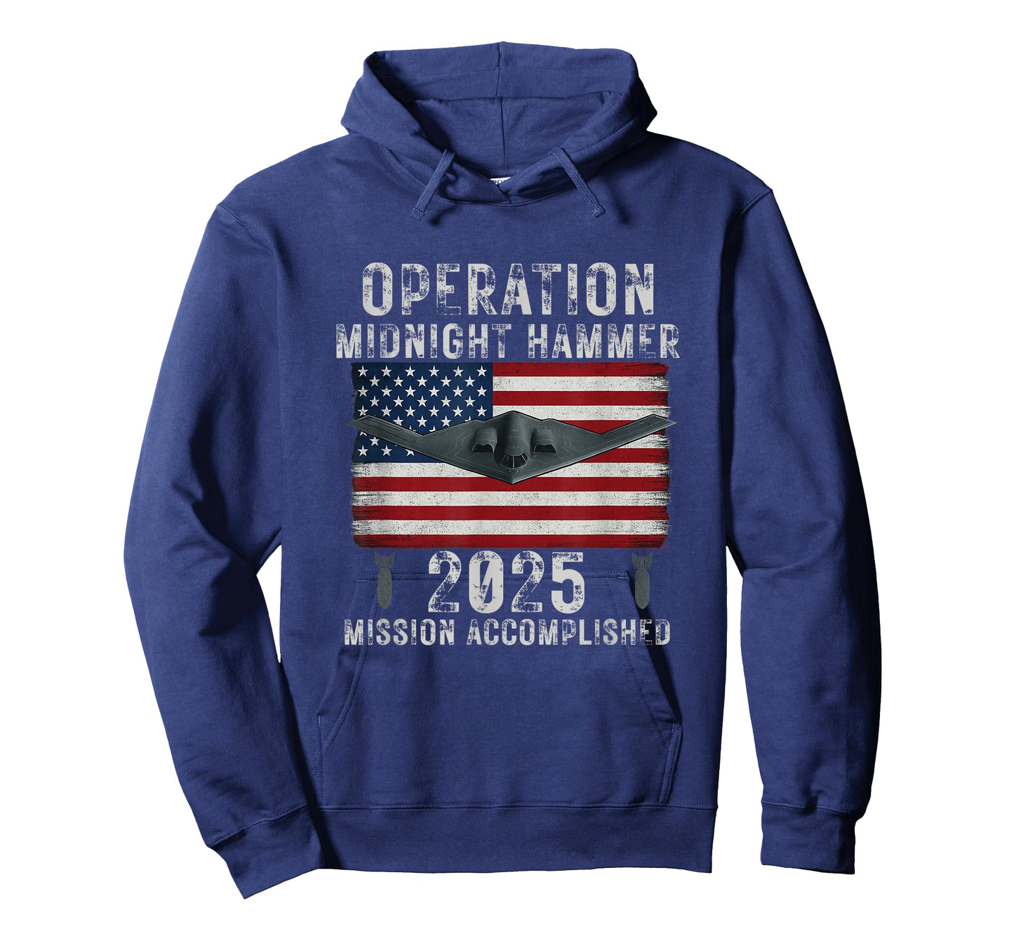 USA Flag Operation Midnight Hammer B-2 Stealth Bomber Jet T-Shirt