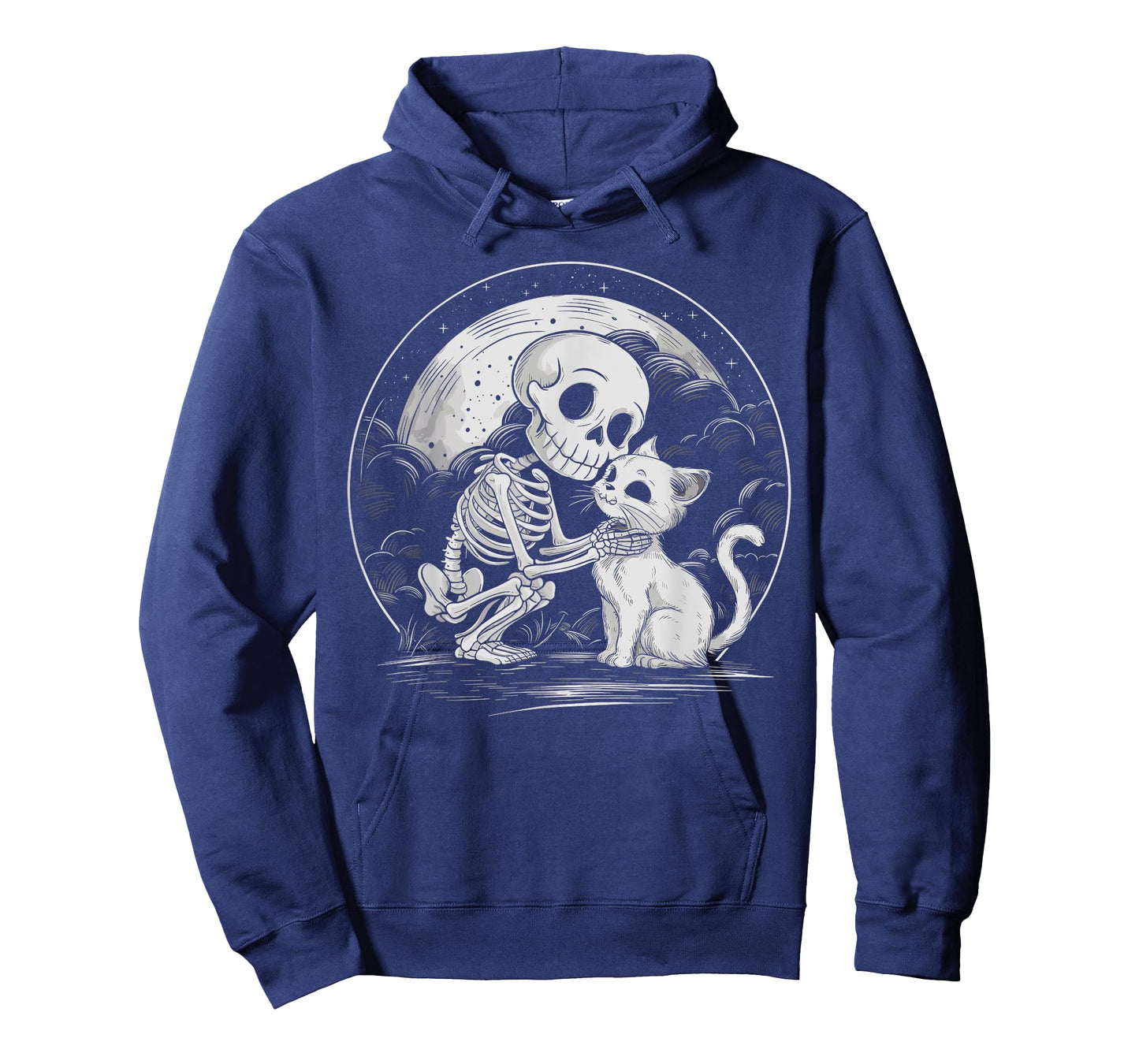 Skeleton Cat Skull Kitty Cute Goth Halloween Costume T-Shirt for Men Women Kids
