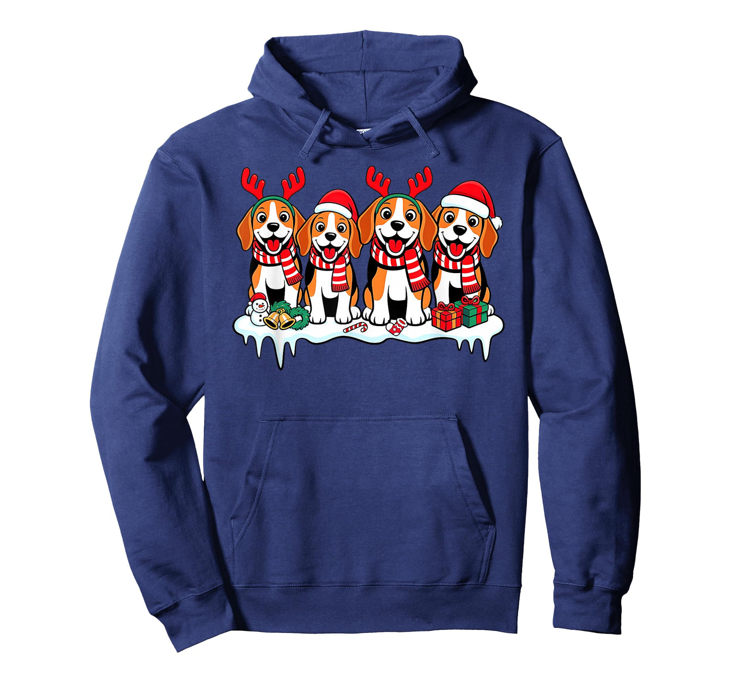 Beagle Dog Christmas Matching Family Pajama Xmas Santa T-Shirt