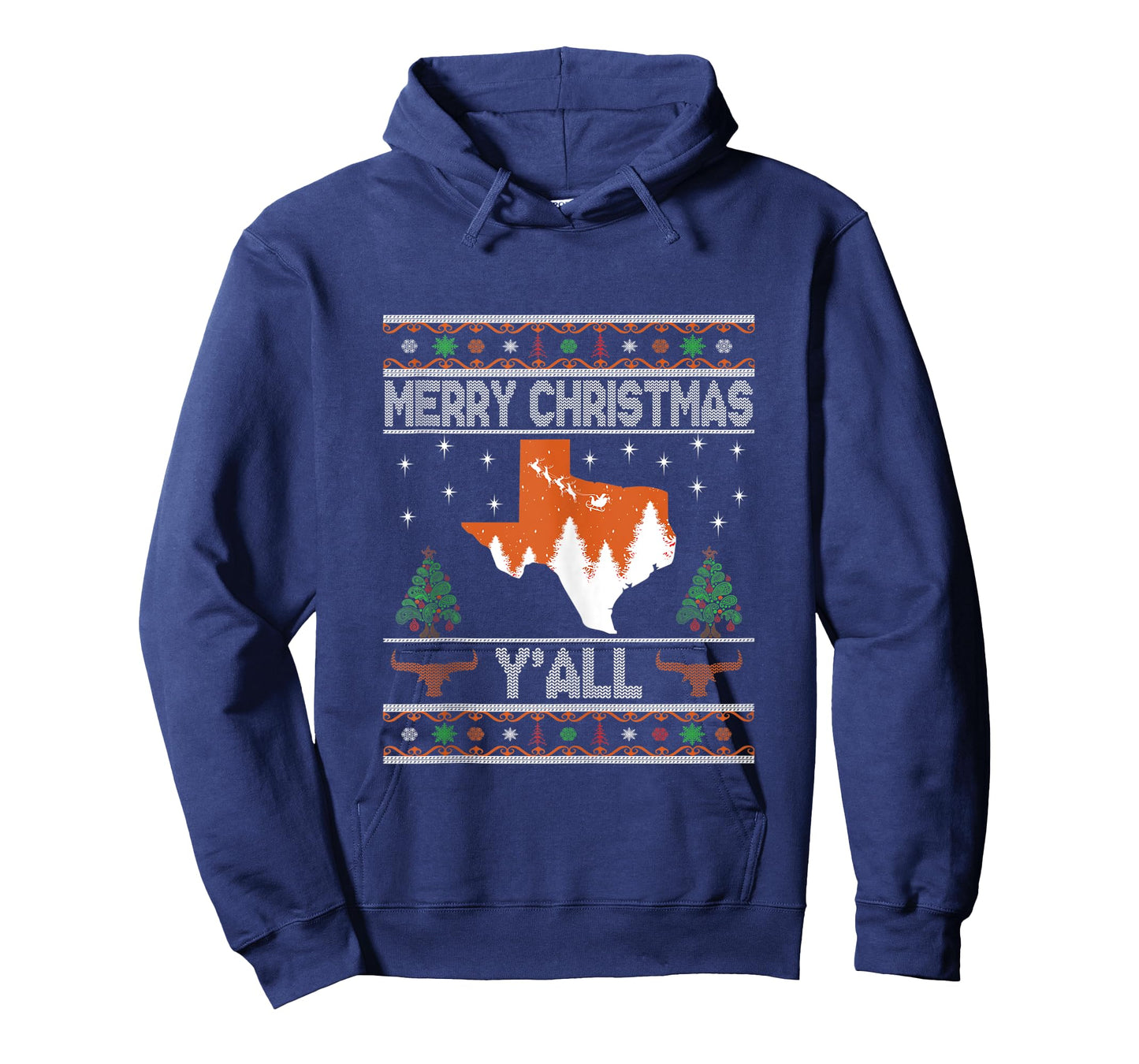 Merry Xmas Y'all Texas Ugly Matching Family Longhorn Sweater Tank Top