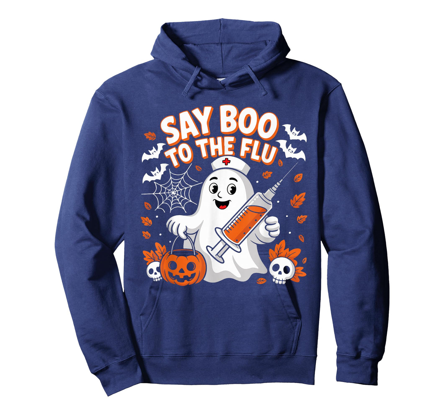 Say Boo to The Flu Ghost Nurse Halloween T-Shirt