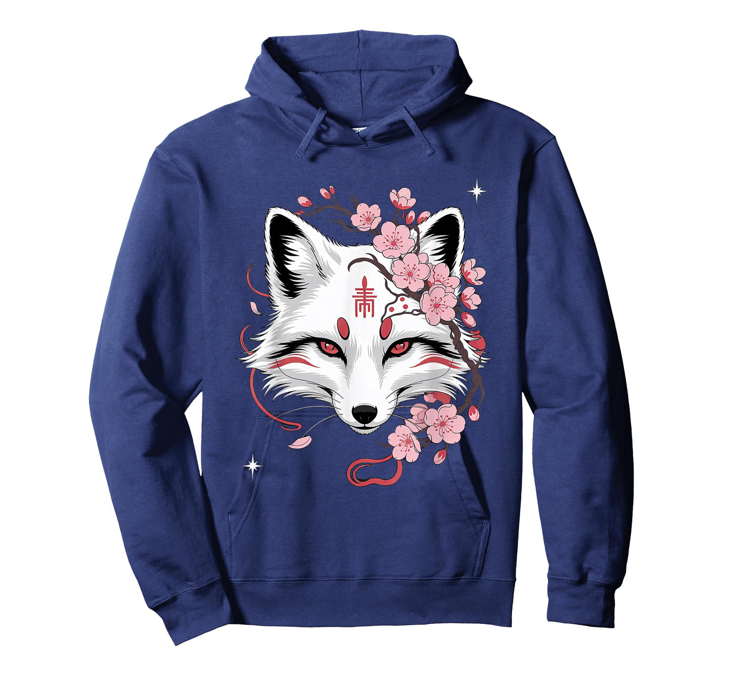 japanese kitsune white fox anime kawaii cherry blossom T-Shirt