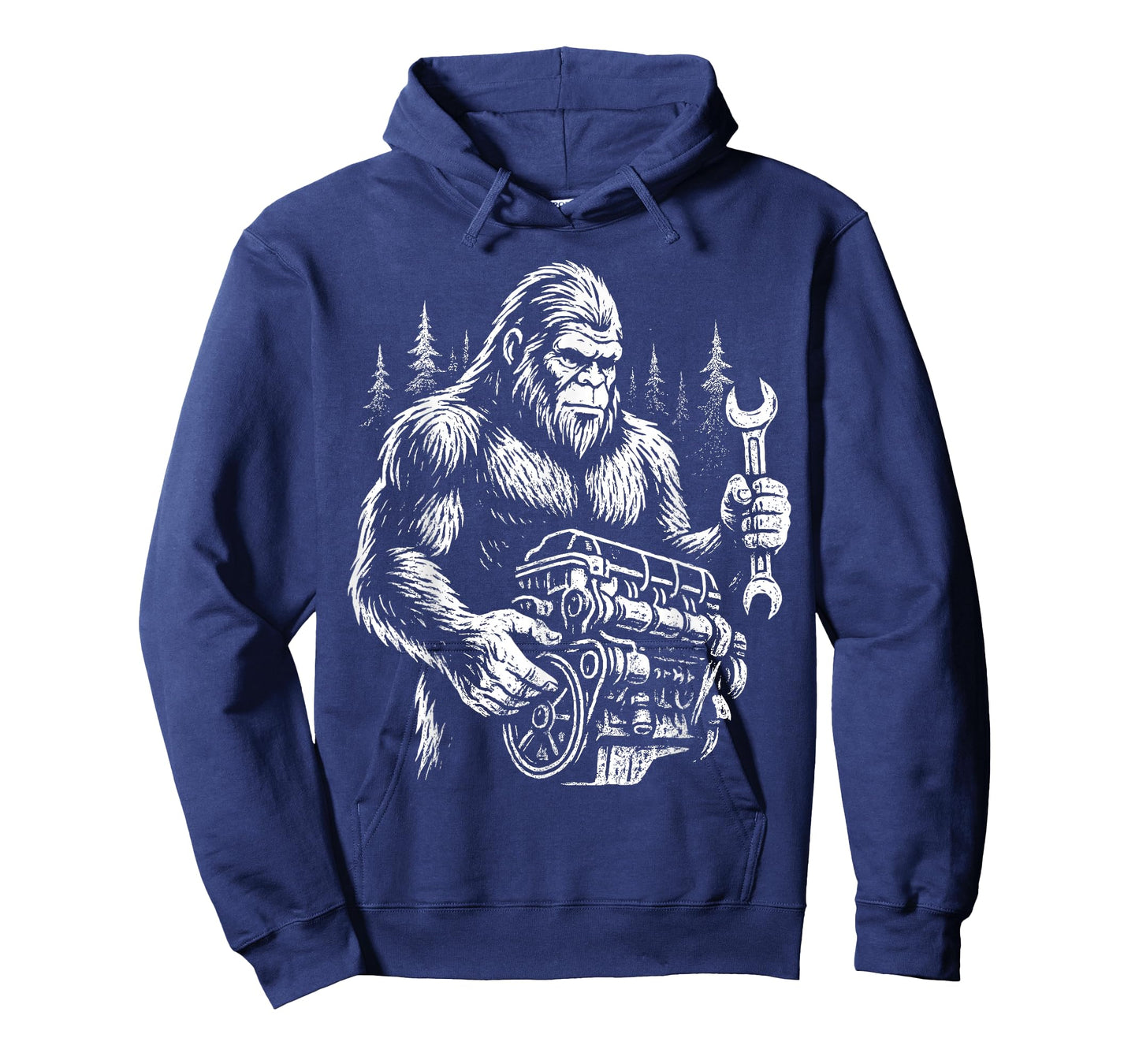 Funny Mechanic Bigfoot Sasquatch Engine Car Repair T-Shirt