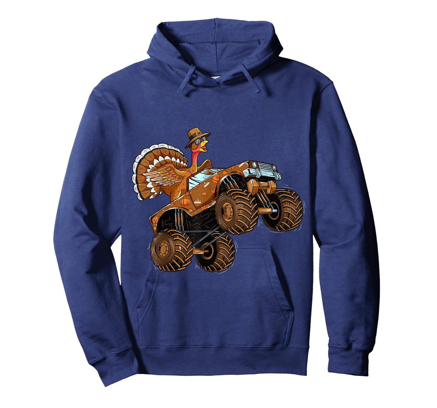 Thanksgiving Turkey Riding Monster Truck For Boys Girls Kids T-Shirt