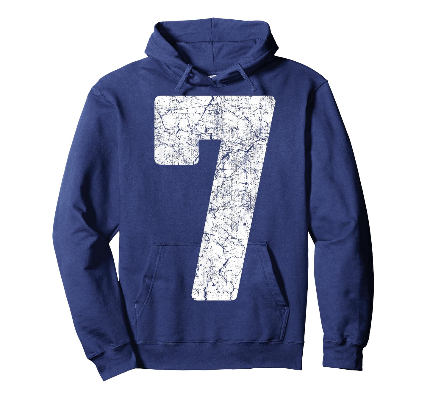 Distressed White Number 7 Jersey Player Uniform #7 Grunge T-Shirt