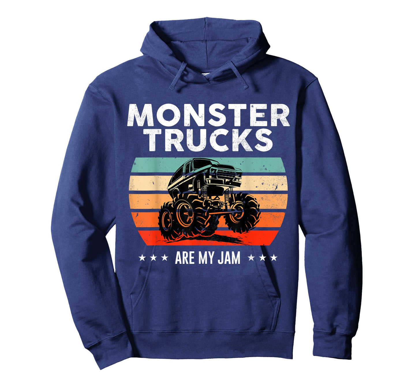 Vintage Monster Truck Are My Jam Retro Sunset Cool Engines T-Shirt