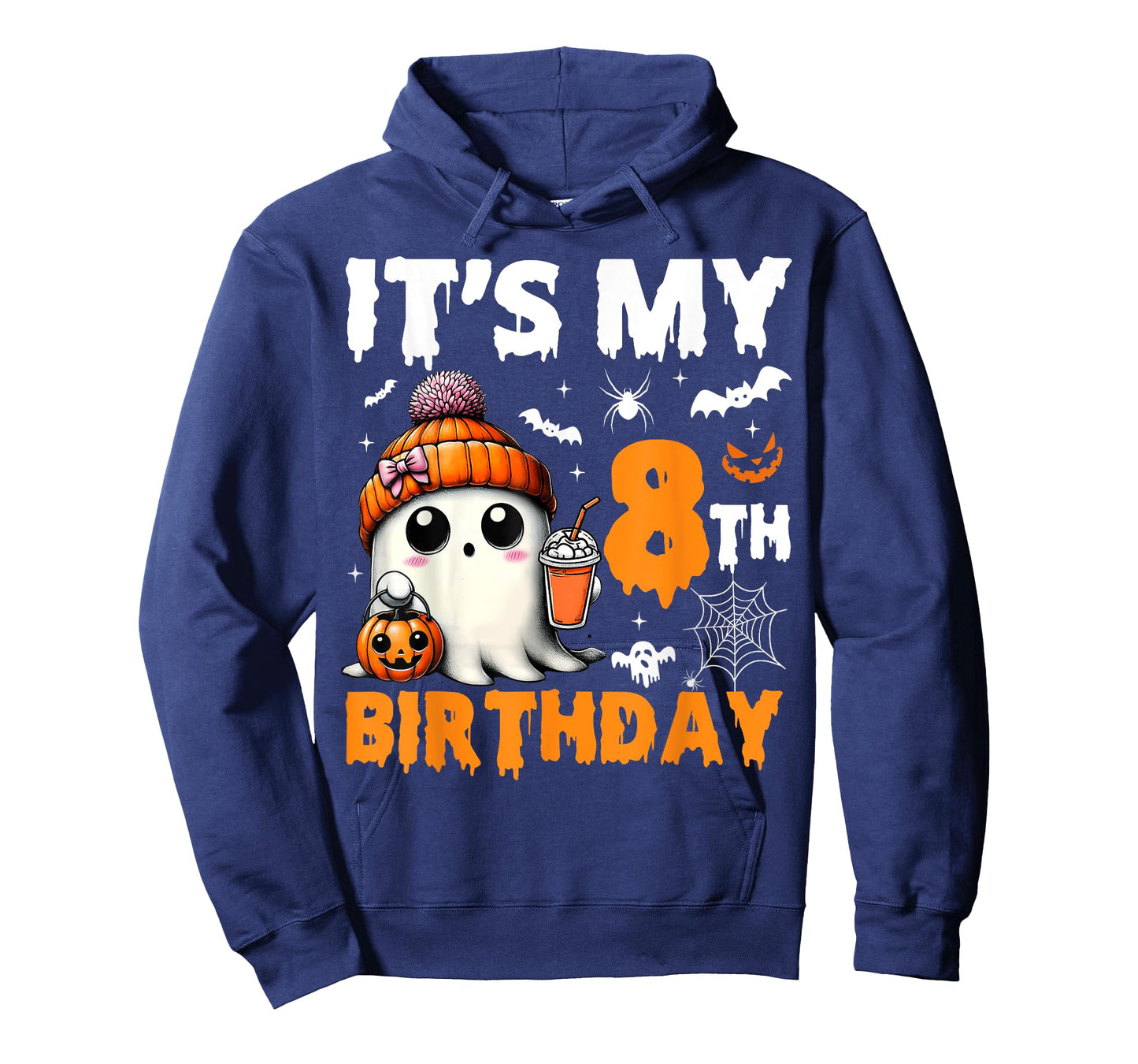 It's My 8th Birthday 8 Years Old Ghost Pumpkin Halloween T-Shirt