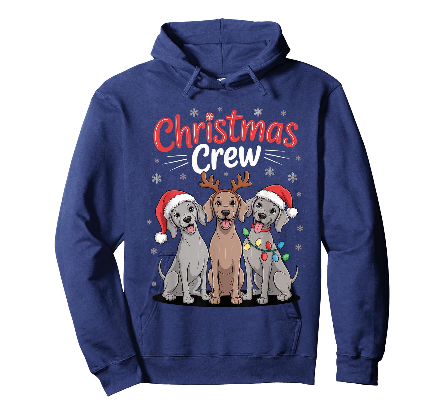Christmas Crew Xmas Puppy Dog Funny Christmas Weimaraner T-Shirt