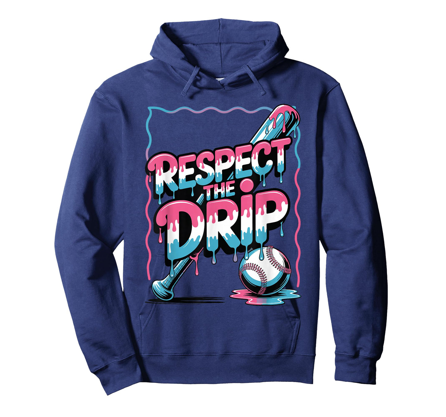 Respect The Drip Baseball Bat Ball Ice Cream Boys Kids T-Shirt