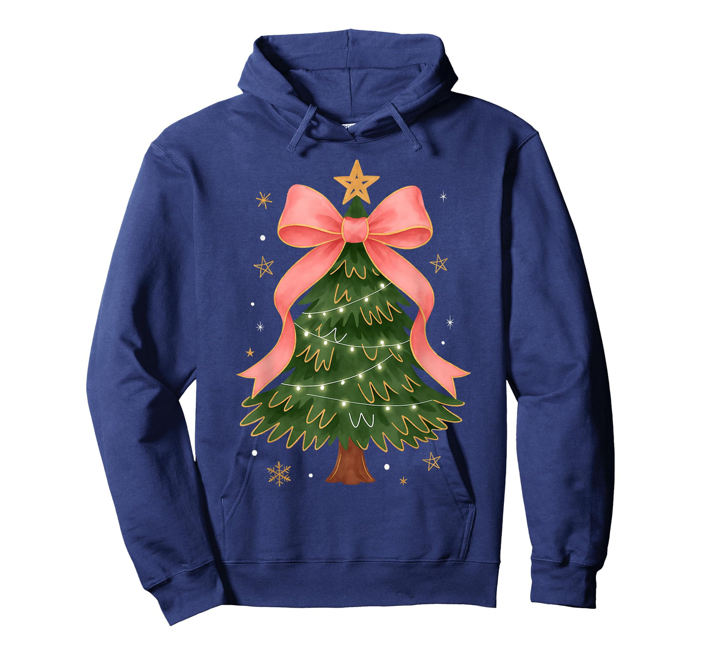 Christmas Tree Xmas Holiday Coquette Bow Girly Women T-Shirt