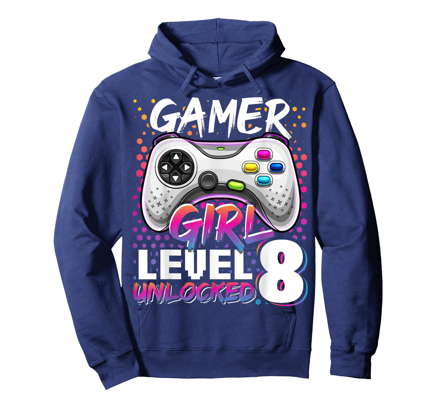 Gamer Girl Level 8 Unlocked Video Game 8th Birthday Gift T-Shirt