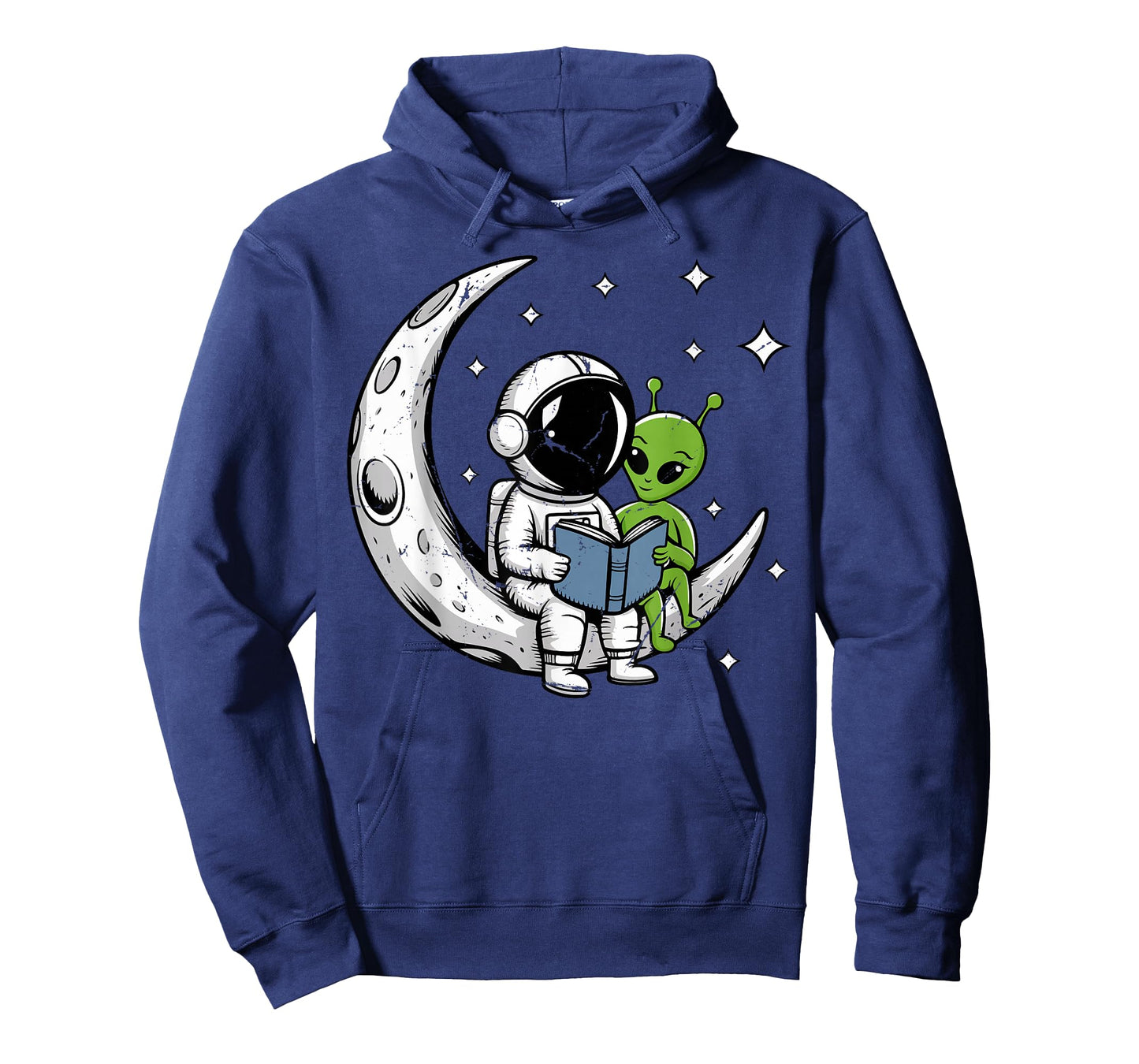 Astronaut Reading Book To Alien Moon Space Astronomy T-Shirt