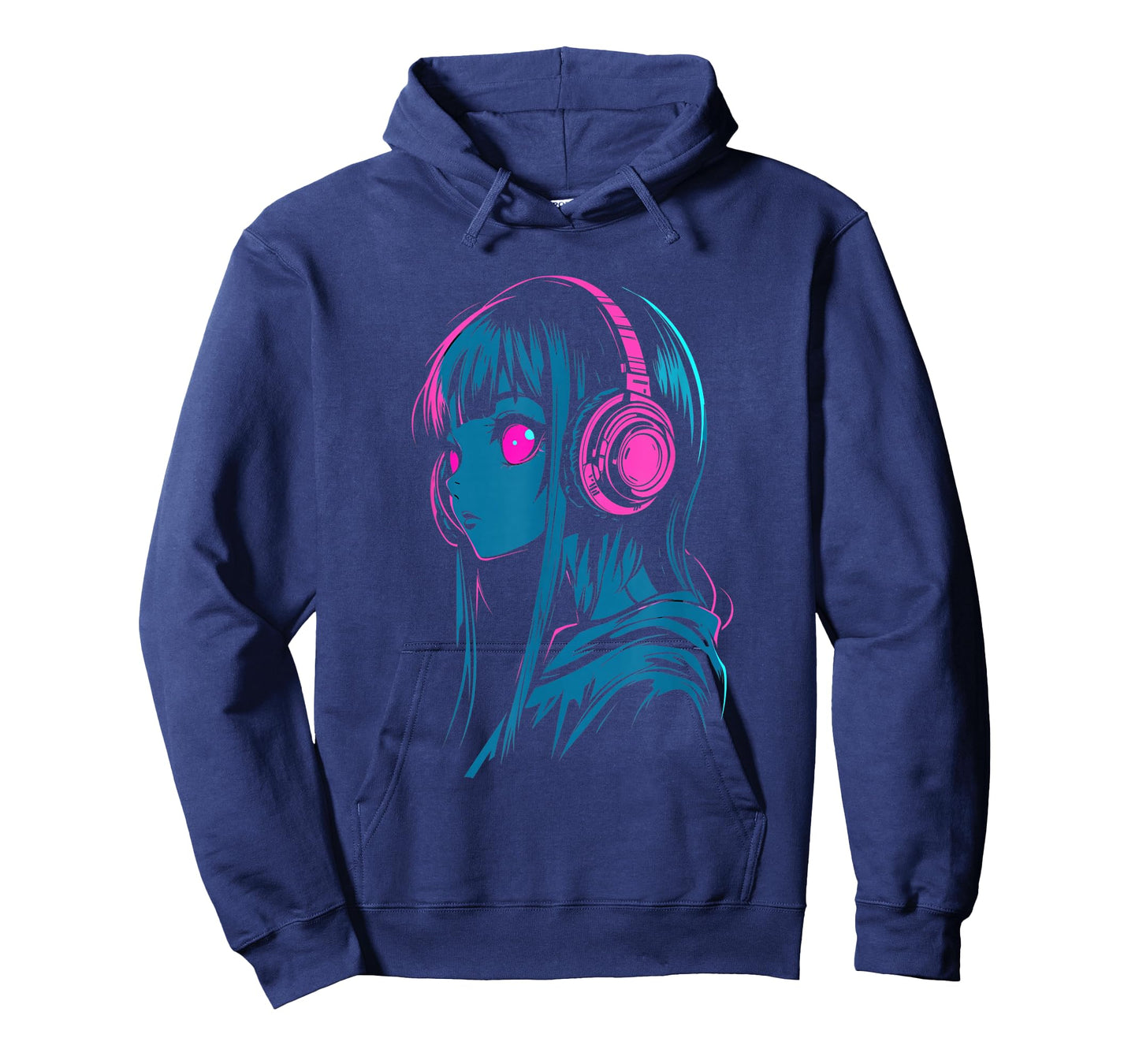Anime Girl Synthwave Listener T-Shirt