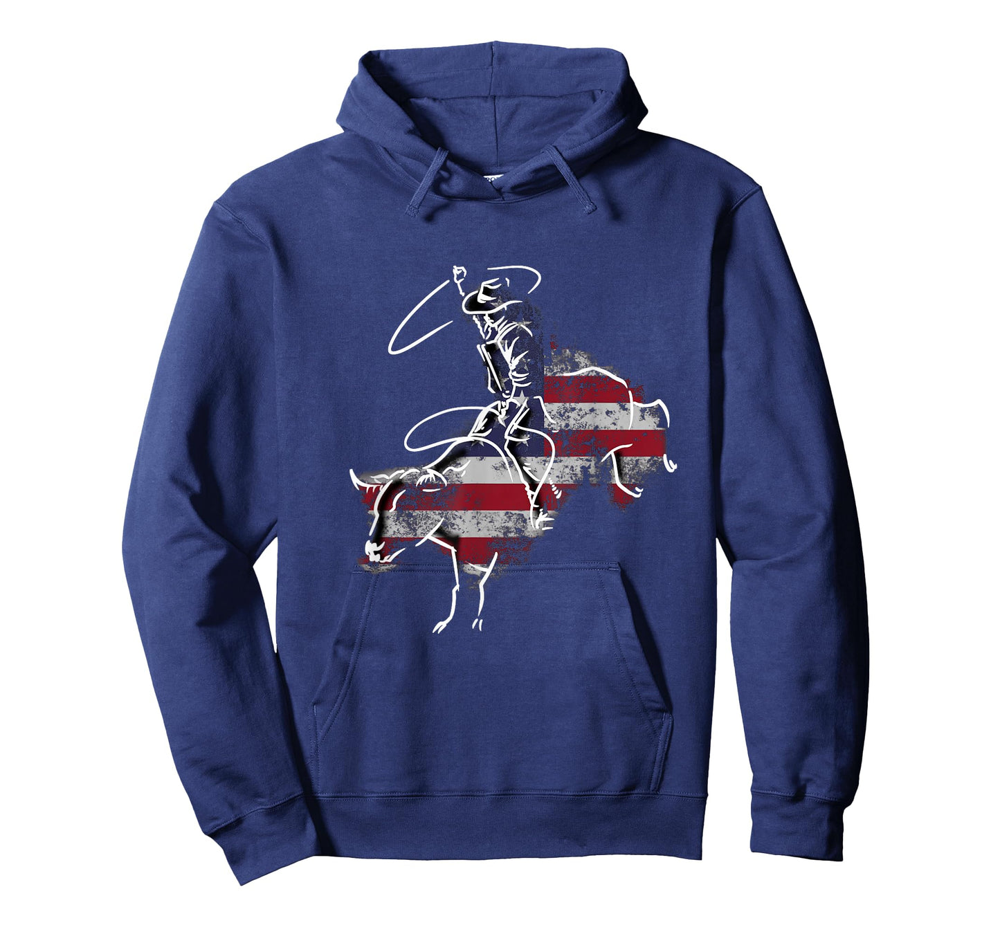 American Rodeo Bull Riding Retro Grunge USA Vintage Flag T-Shirt