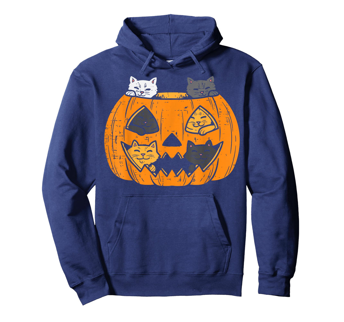 Pumpkin Jack O Lantern Cats Kitten Cute Halloween Women Girl T-Shirt
