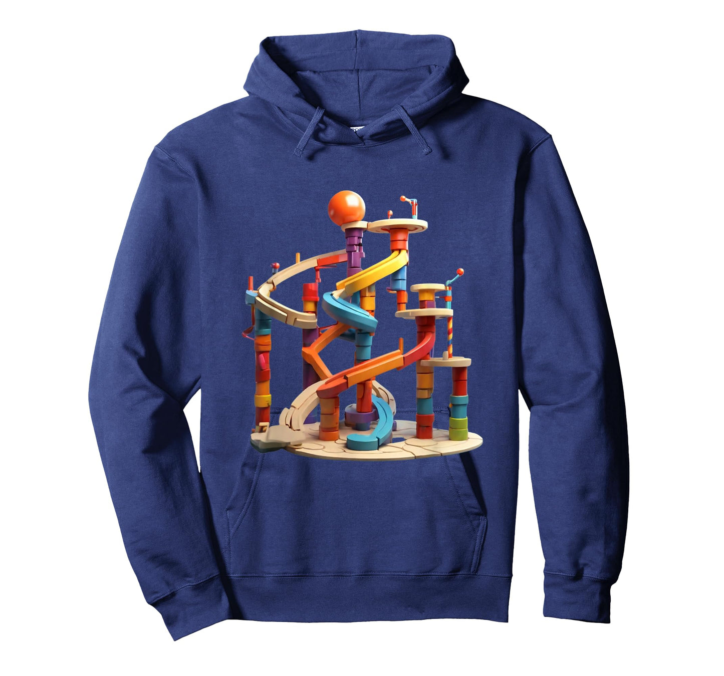 crew neck marble run graphic design tee T-Shirt