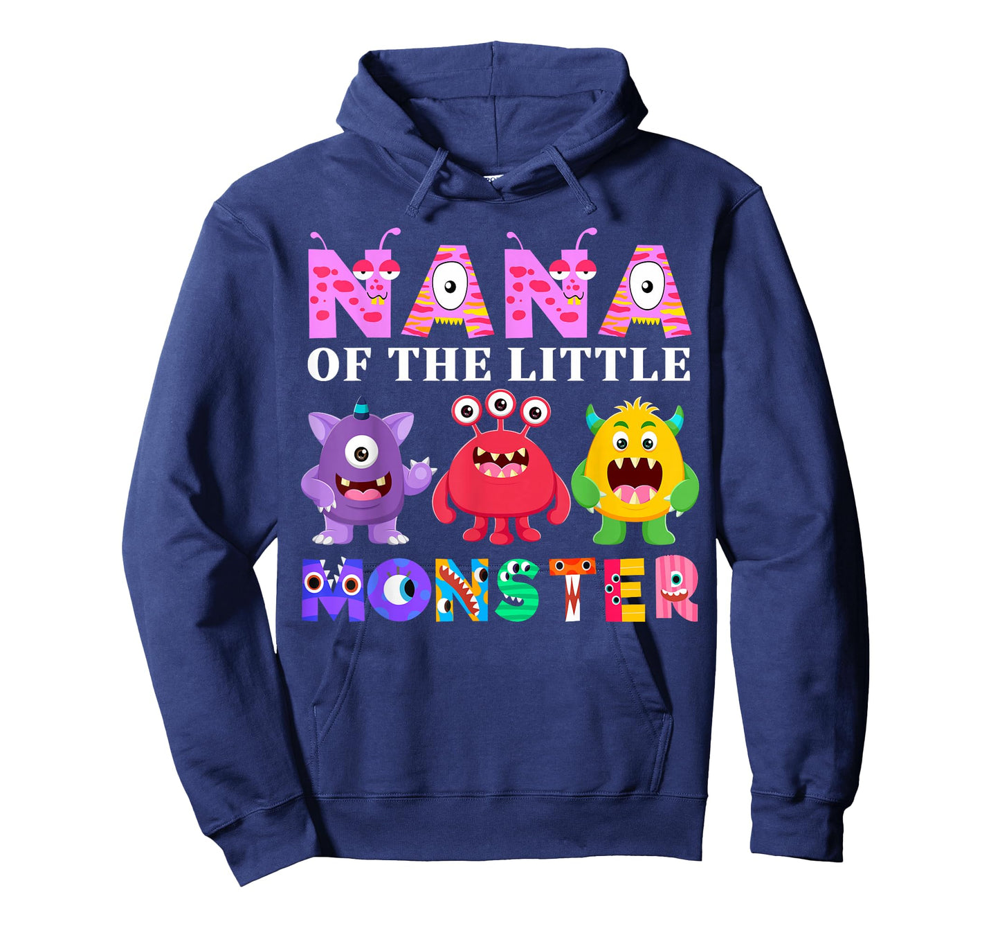 Nana Of The Little Monster Birthday Party Family Monster T-Shirt
