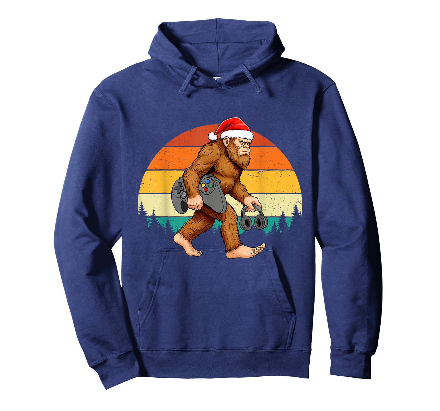 Gamer Bigfoot Christmas - Gaming Lover Video Games Xmas T-Shirt