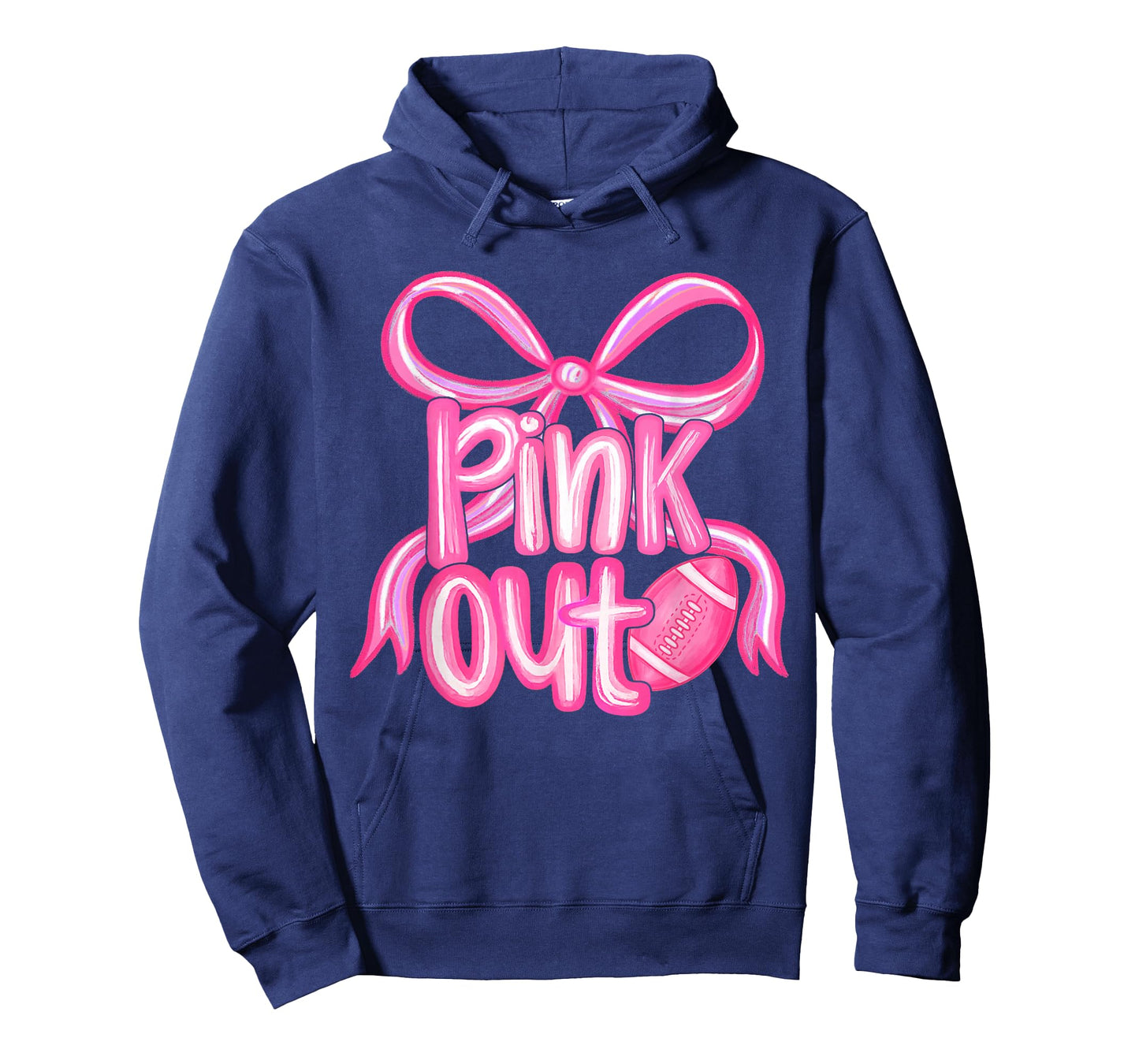 Pink Out Football Bow Preppy Breast Cancer Awareness Women T-Shirt