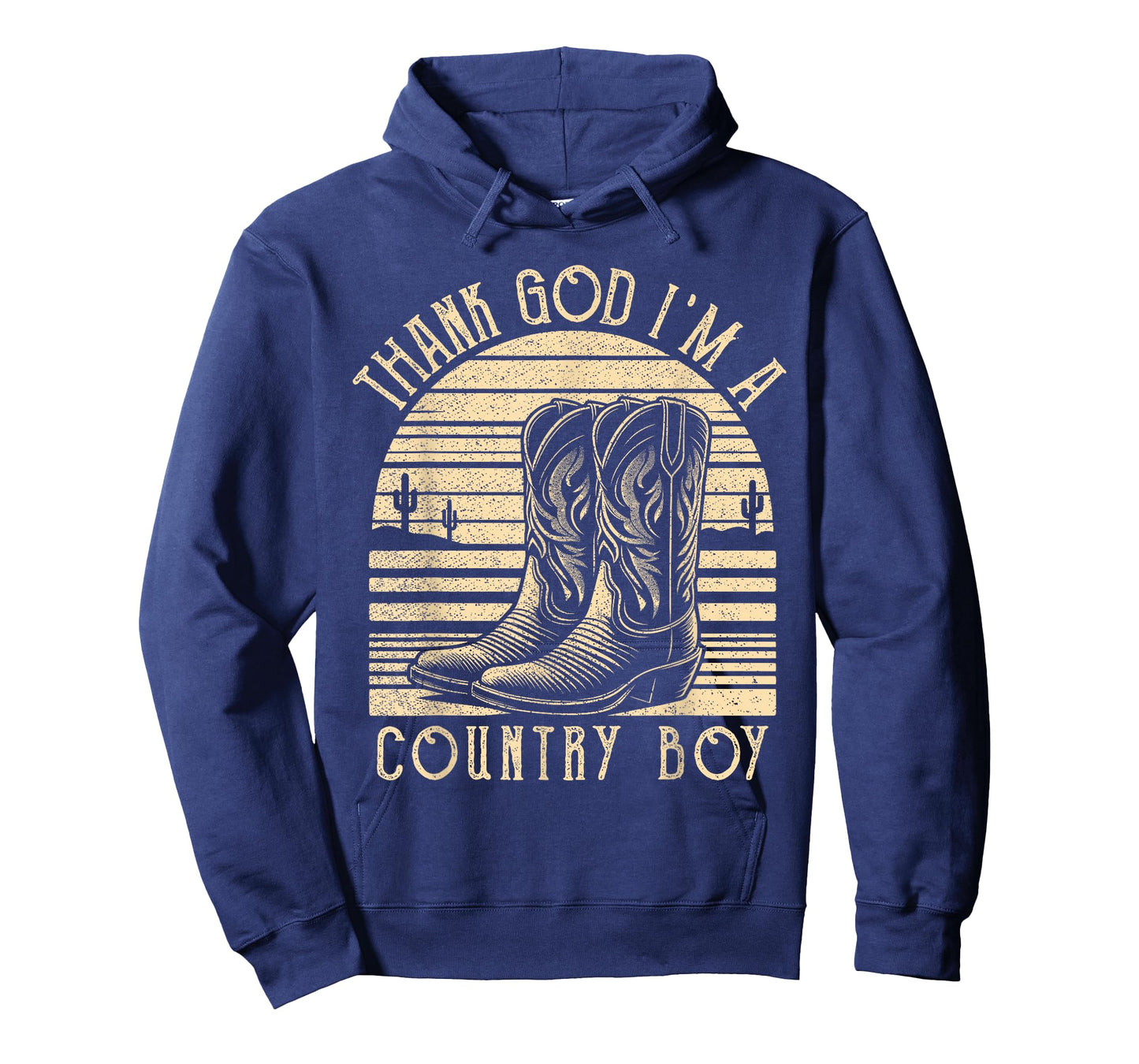 Thank God I'm A Country Music Boy Cowboy Western Retro T-Shirt