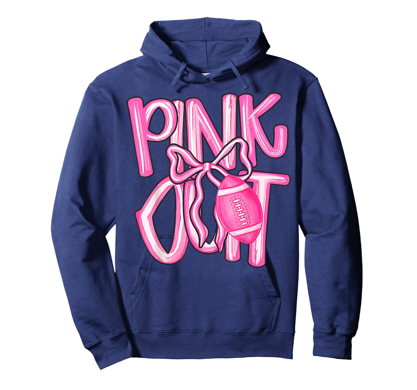 Pink Out Football Bow Preppy Breast Cancer Awareness Women T-Shirt