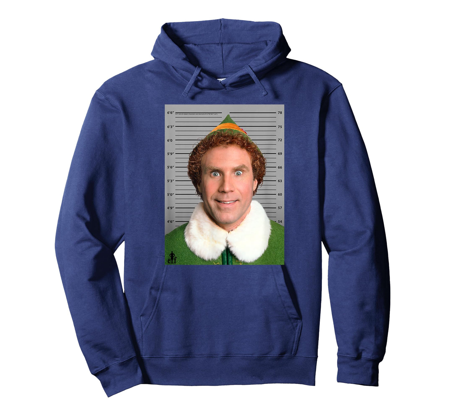Elf Buddy Hobbs As Will Ferrell Mugshot Christmas Movie T-Shirt