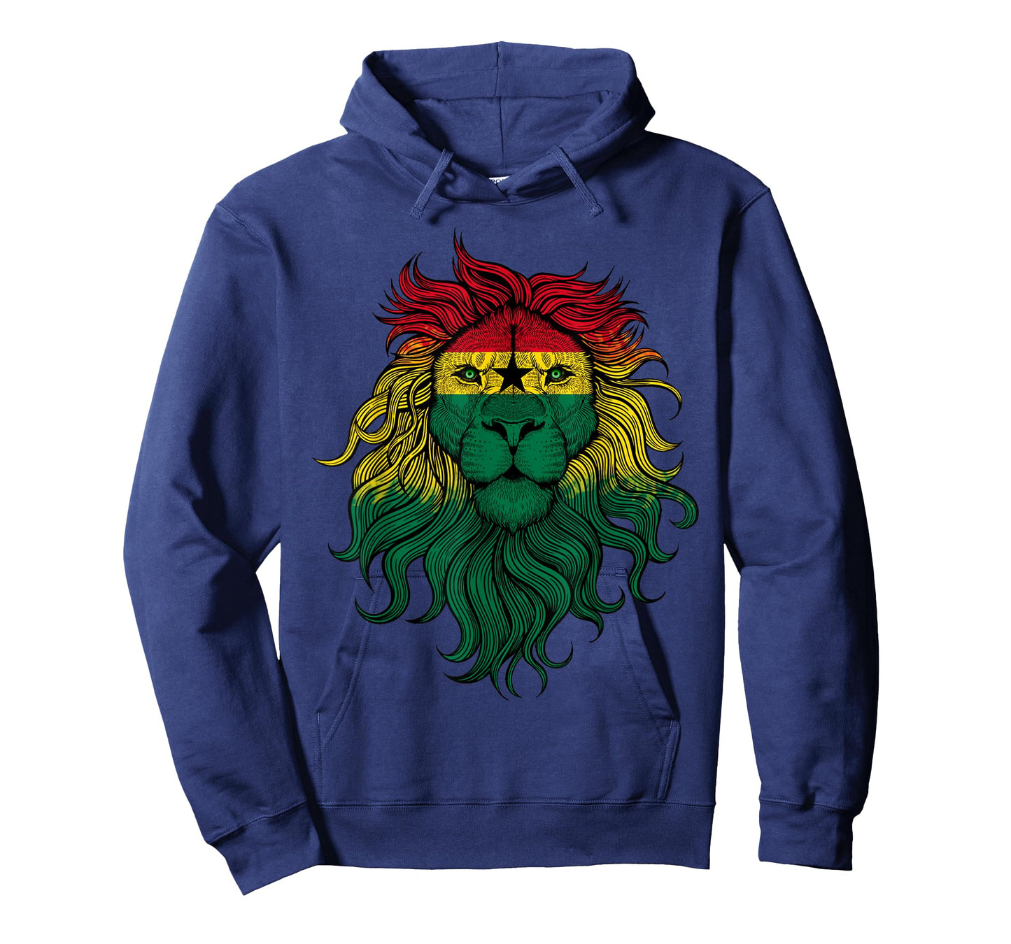 Funny Lion Ghana Flag Ghanaian Lion T-Shirt