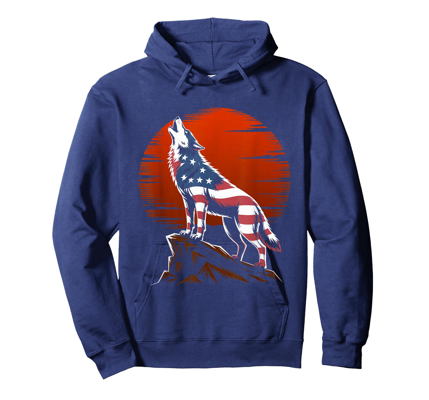 4th of July USA American Flag Wolf Patriotic Wolf Freedom T-Shirt