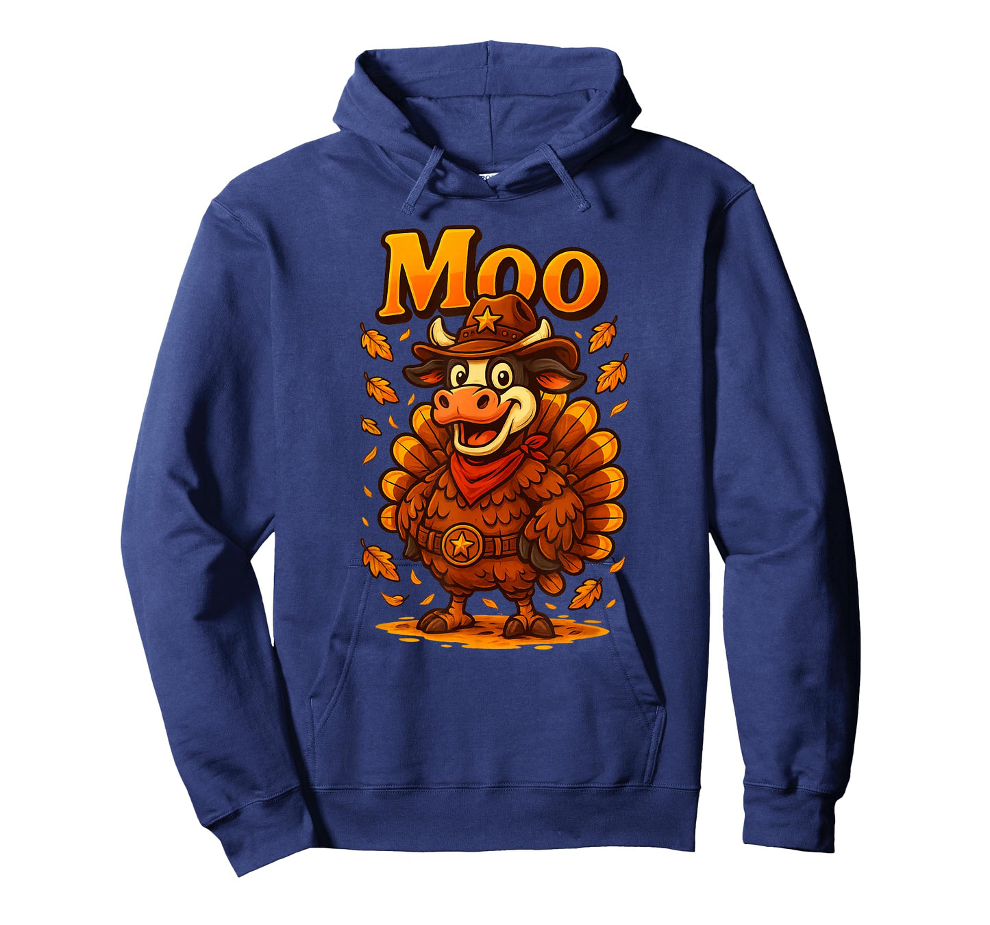 Funny Thanksgiving Moo Tee โ Cow in Turkey Texas Design T-Shirt