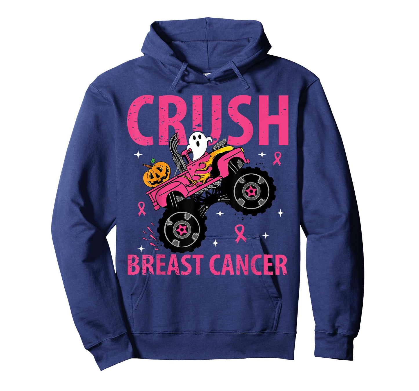 Crush Breast Cancer Awareness Monster Truck Halloween kids T-Shirt